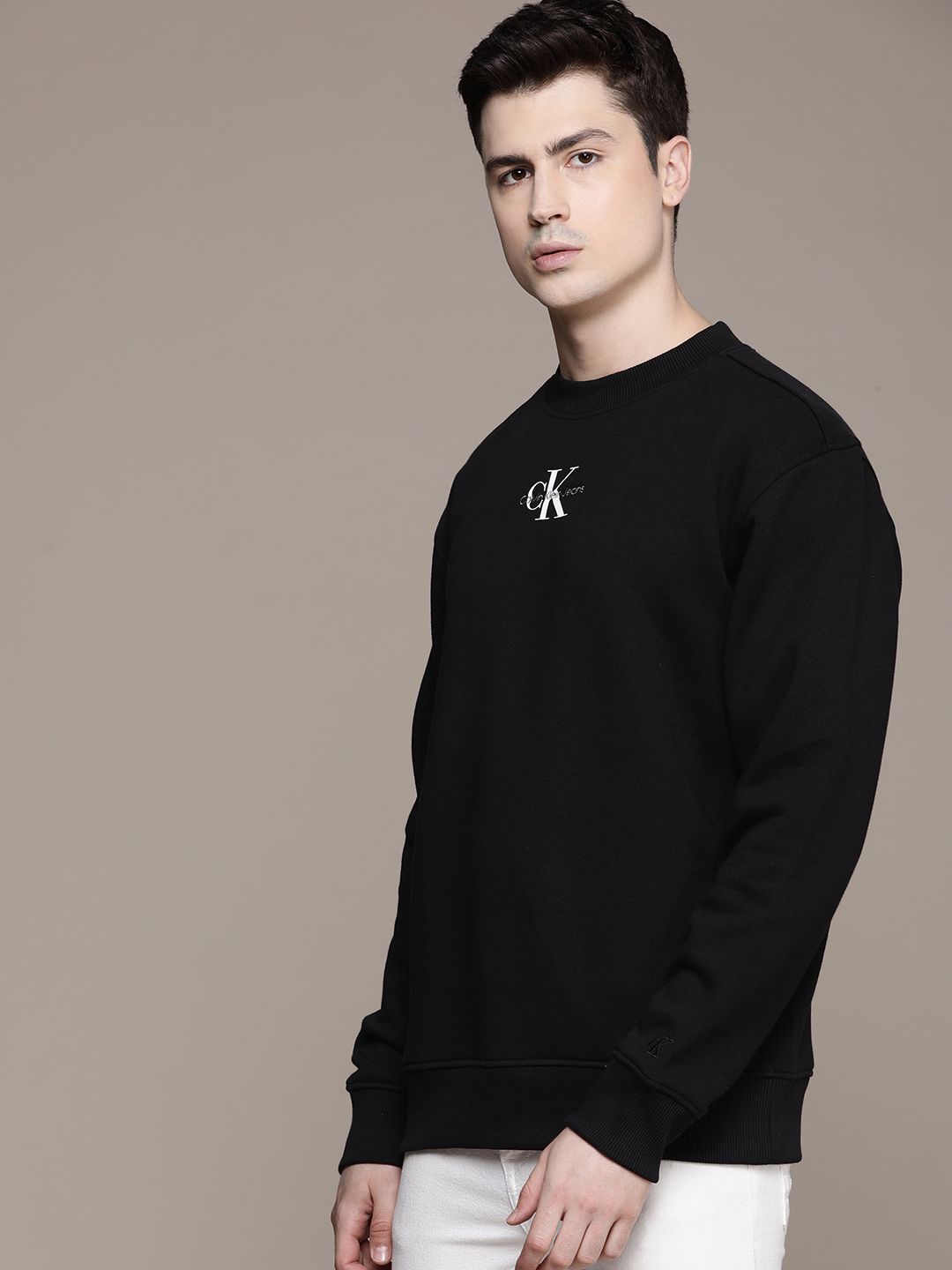  Calvin Klein Jeans Brand Logo Printed Casual Sweatshirt