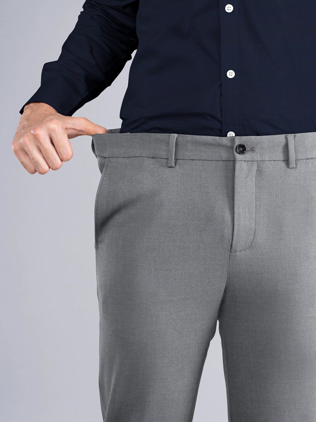  The Pant Project Men Tailored Slim Fit Stretchable Wrinkle Free Formal Trousers