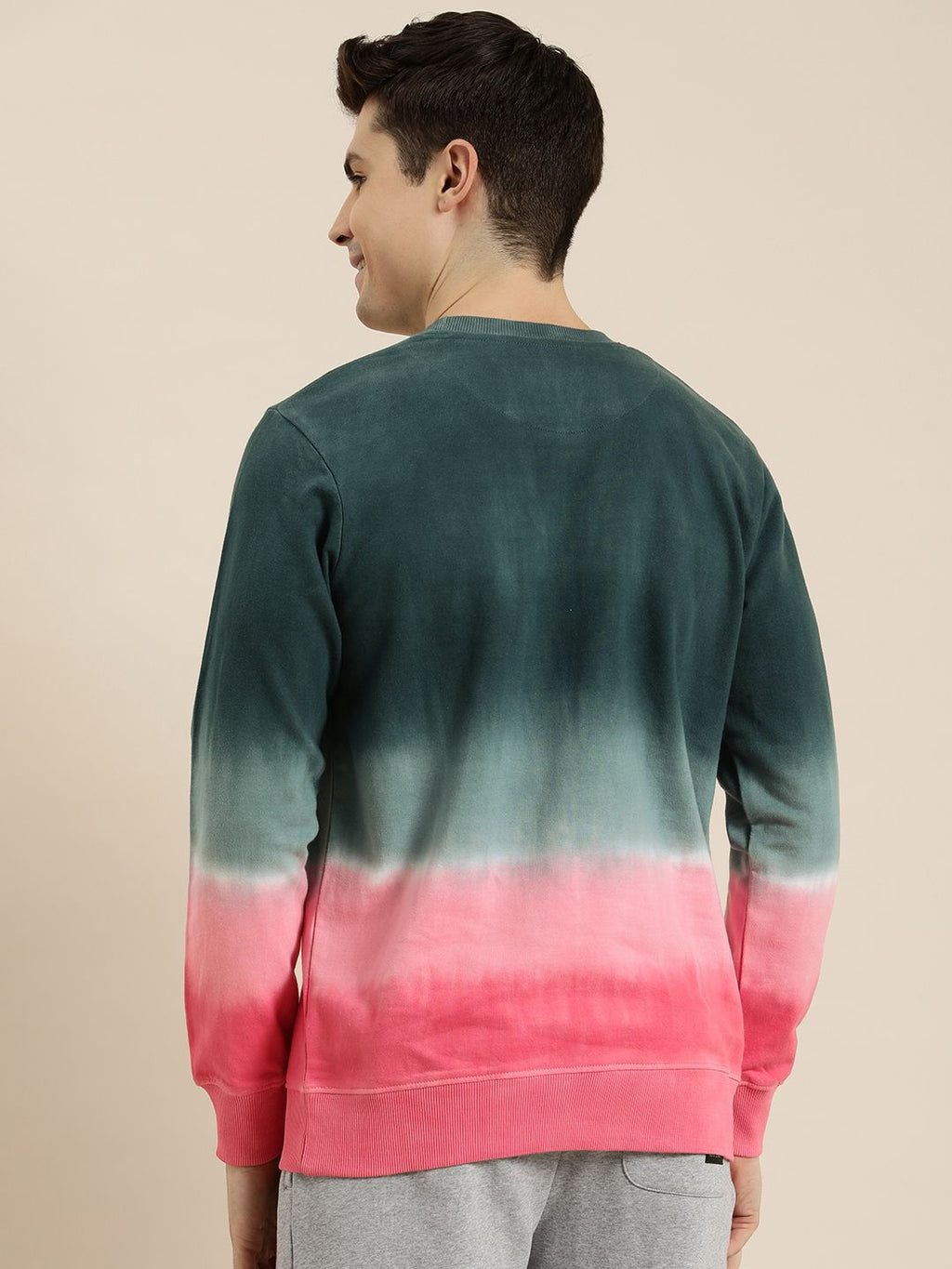  HERE&NOW Colourblocked Pure Cotton Pullover Sweatshirt