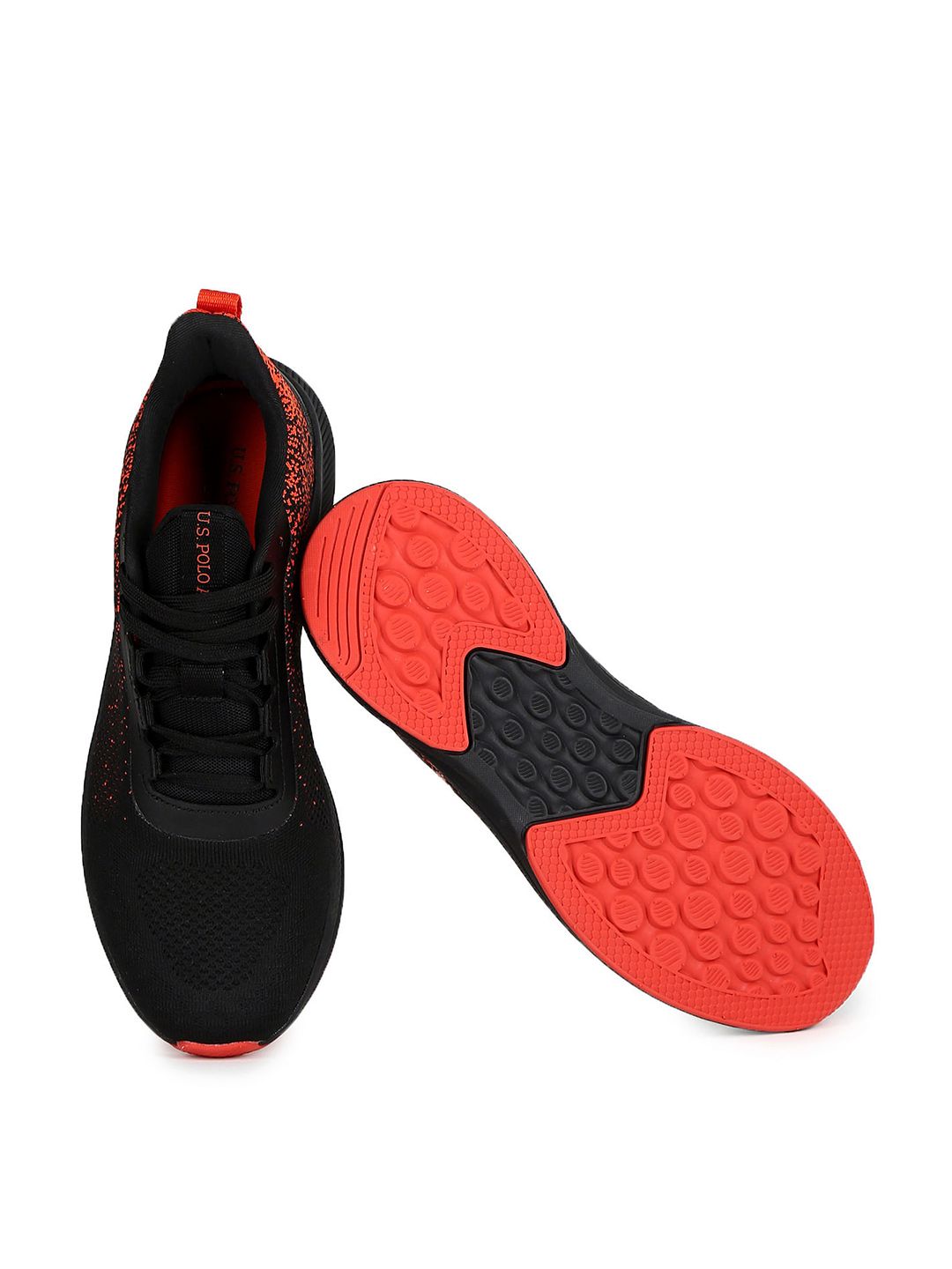 U.S. Polo Assn. U S Polo Assn Men Black Textile Walking Shoes
