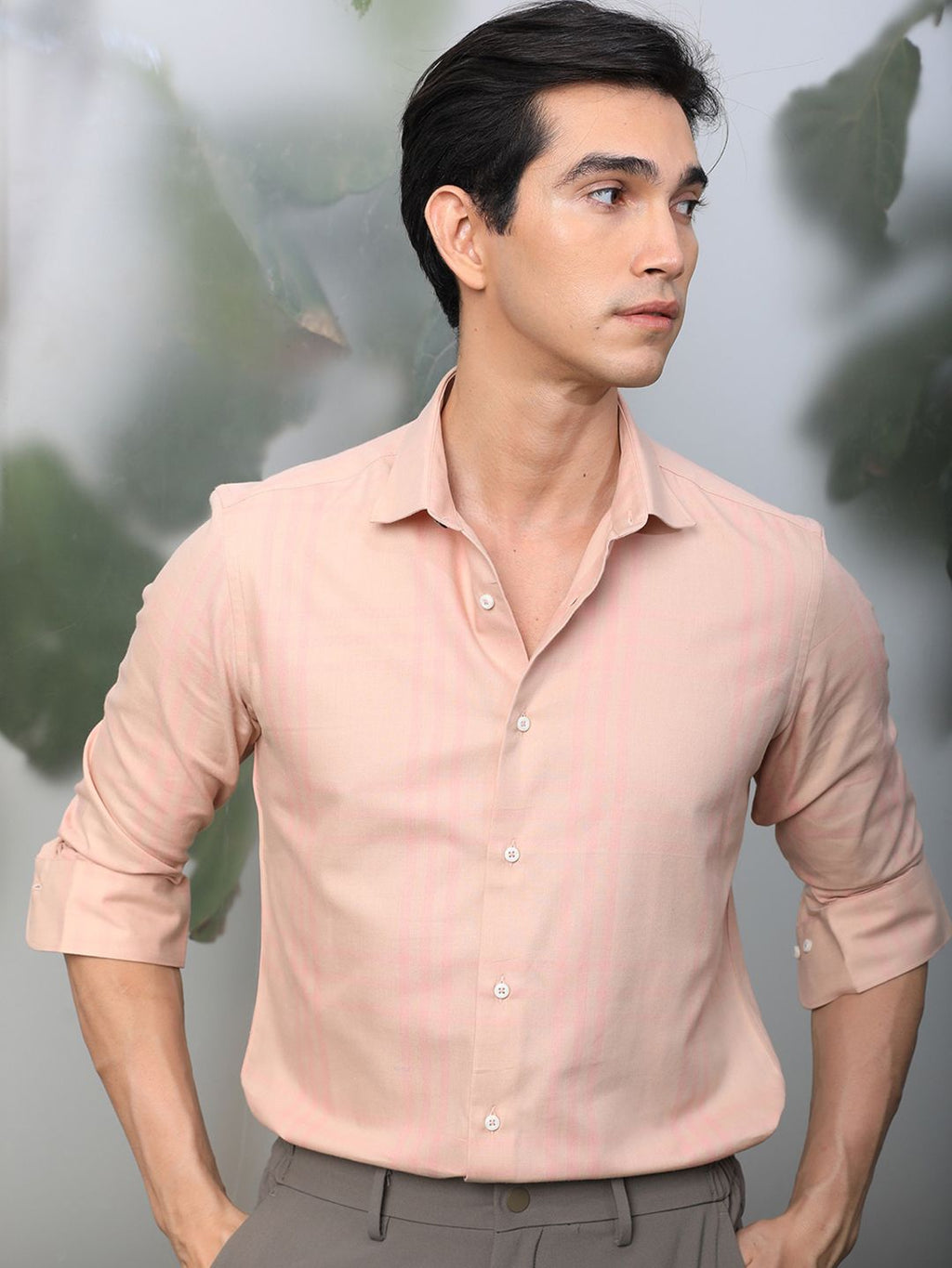  RARE RABBIT Spread Collar Slim Fit Cotton Formal Shirt