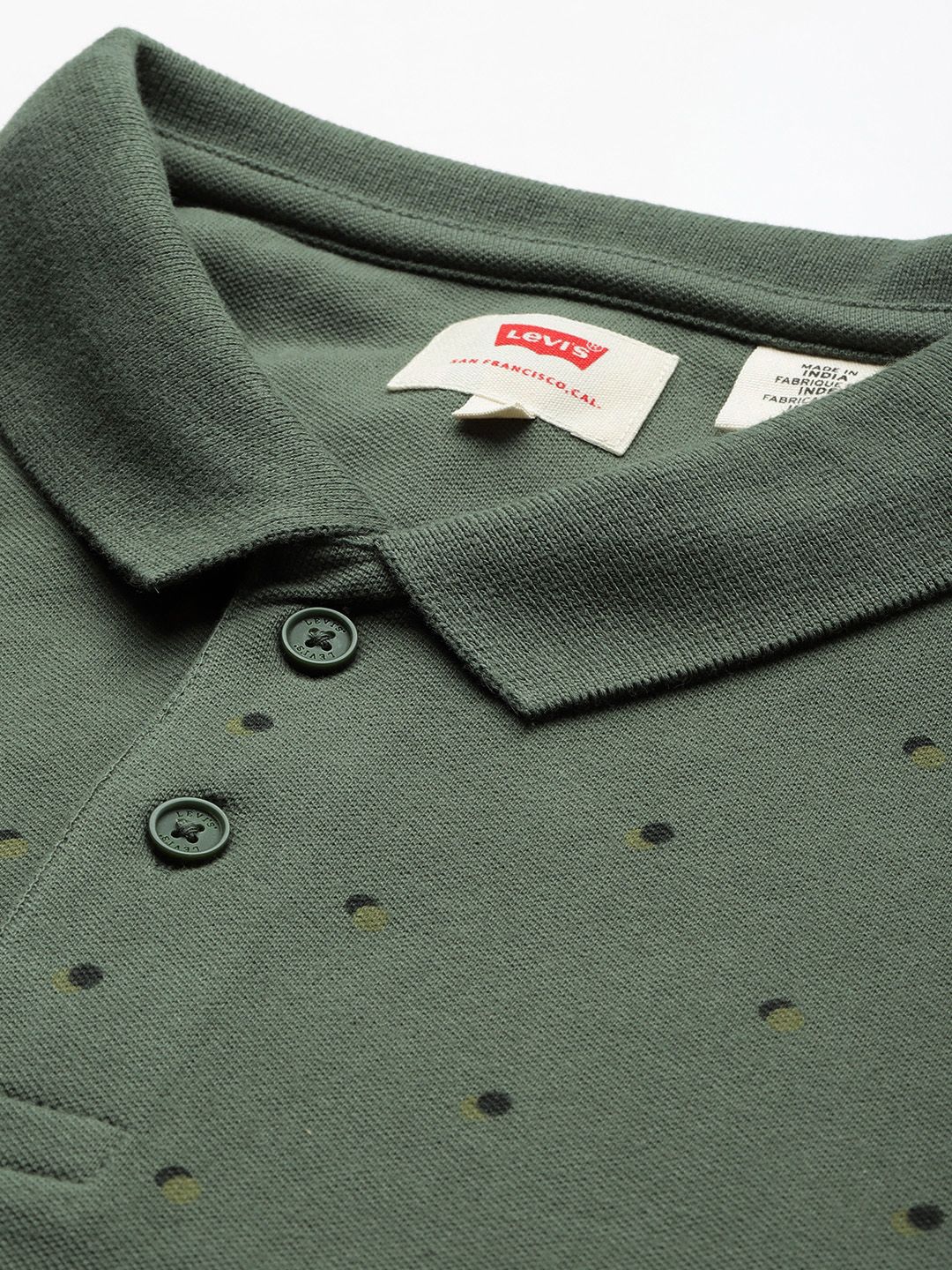  Levis Geometric Printed Polo Collar T-shirt