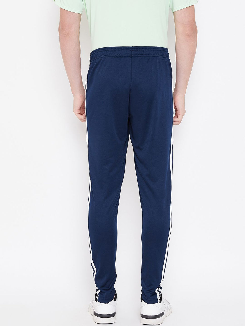  ADIDAS Men Navy Blue Essentials Classics Solid Sustainable Track Pants