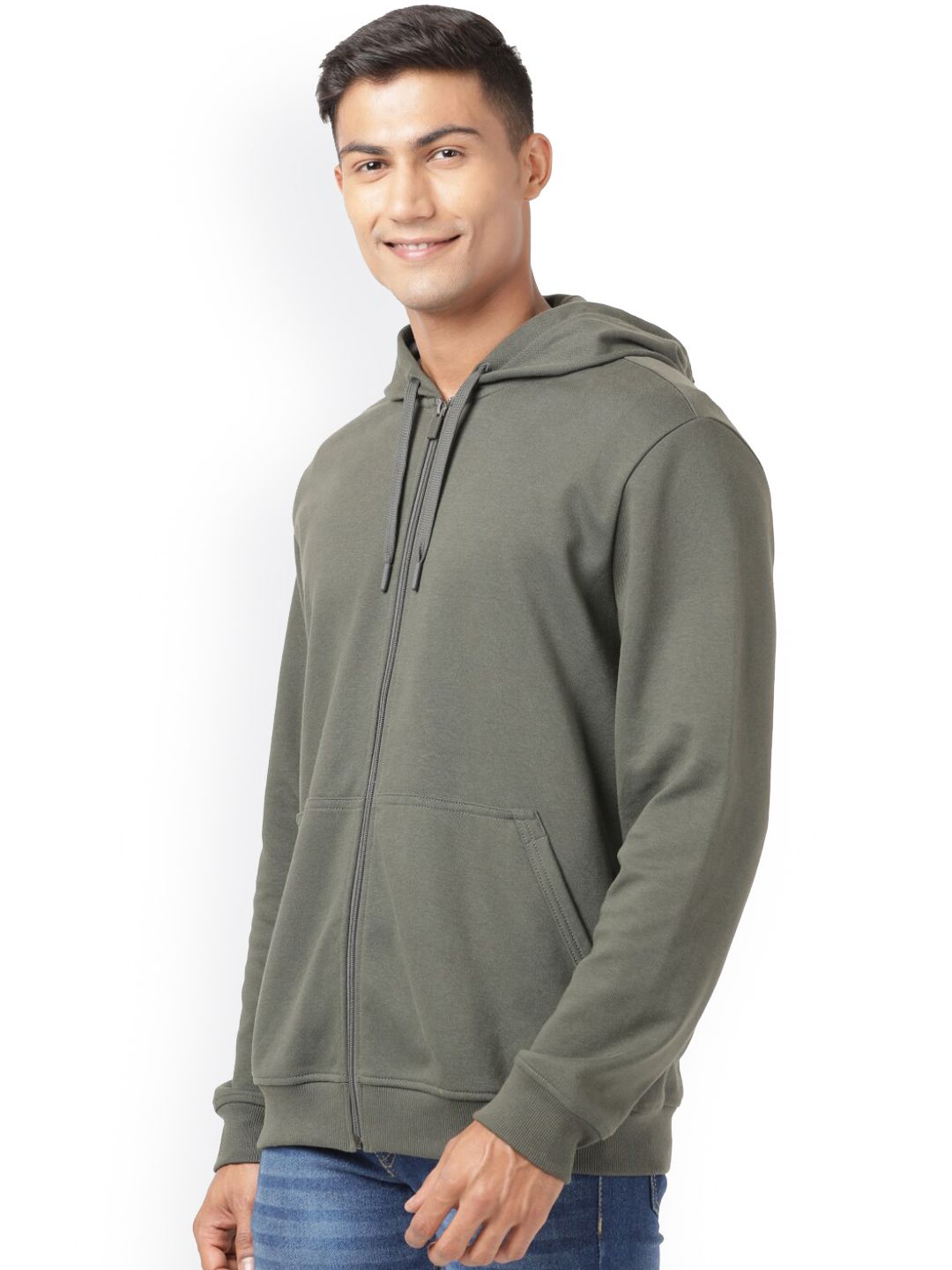  Jockey Men Green Hooded Sweatshirt