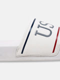 U.S. Polo Assn. U S Polo Assn Men White & Black Printed Sliders