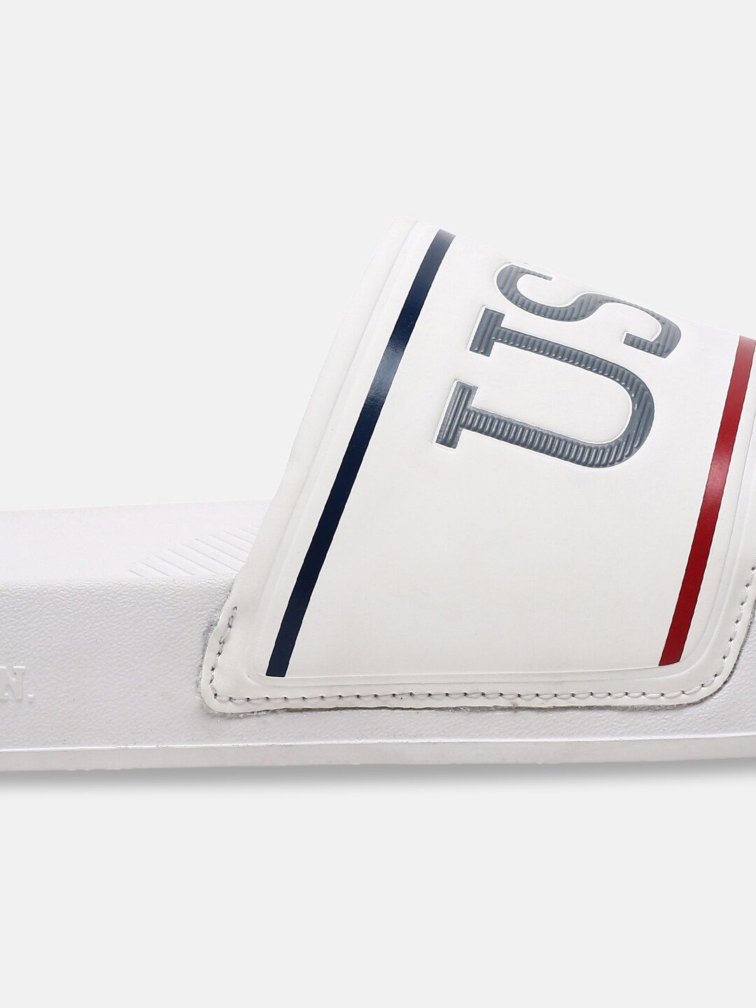 U.S. Polo Assn. U S Polo Assn Men White & Black Printed Sliders