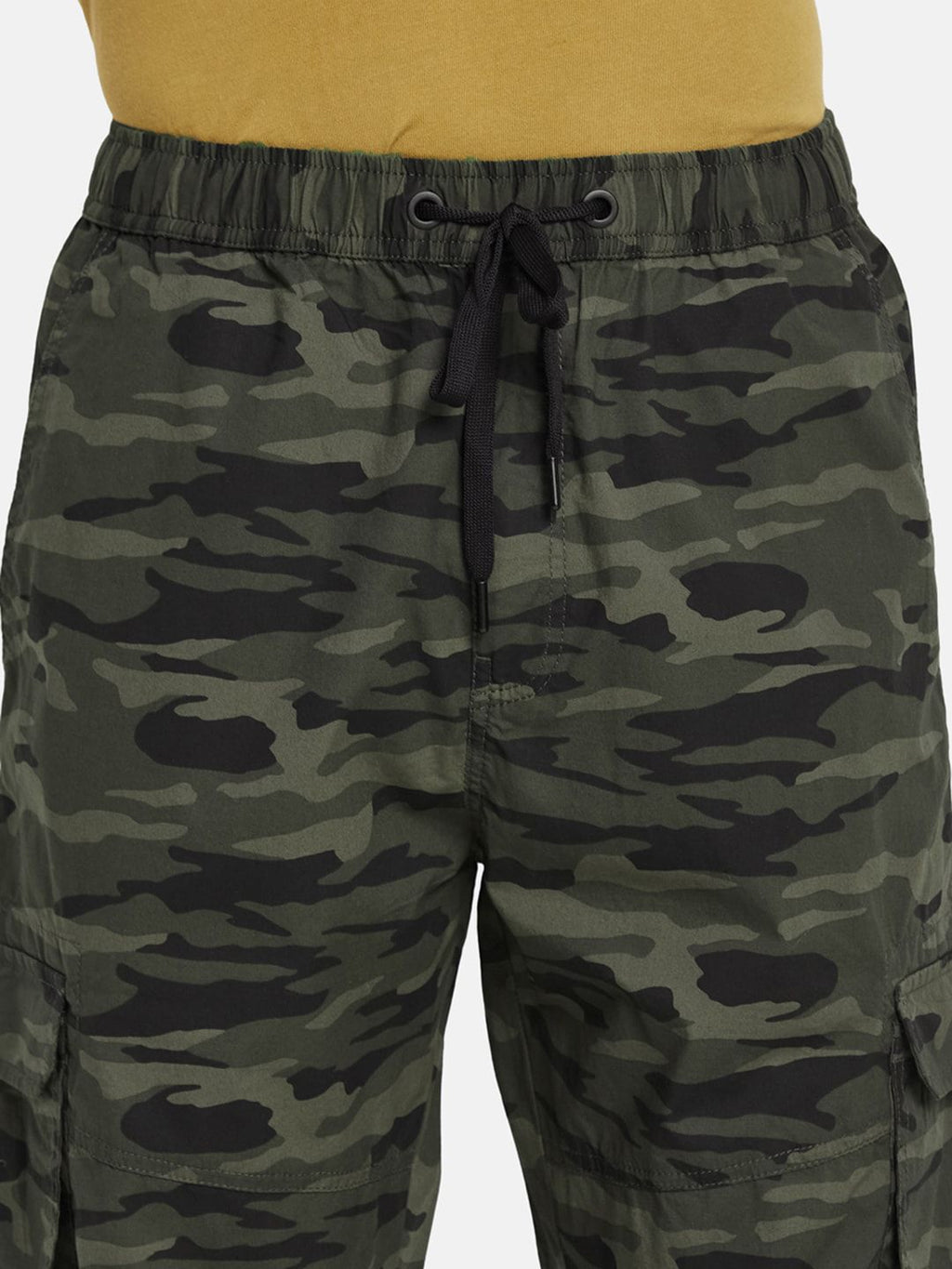  Octave Men Regular Fit Camouflage Printed Pure Cotton Track Pants