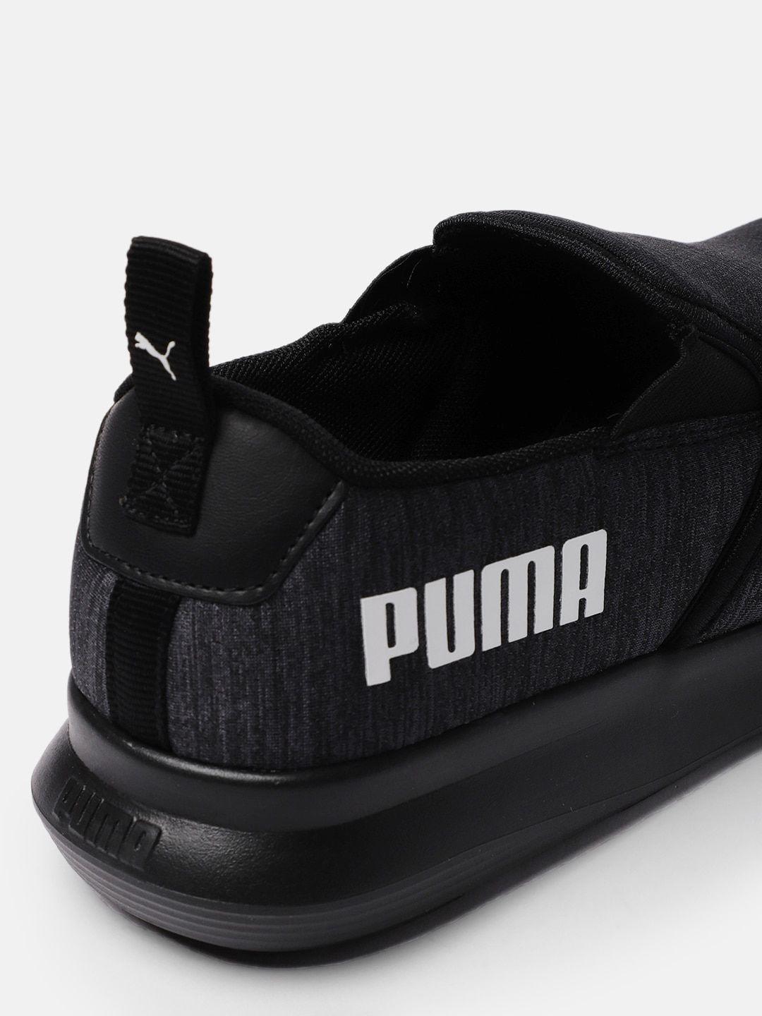  Puma Men Charcoal Grey Melange Turf Slip-On Regular Running Shoes