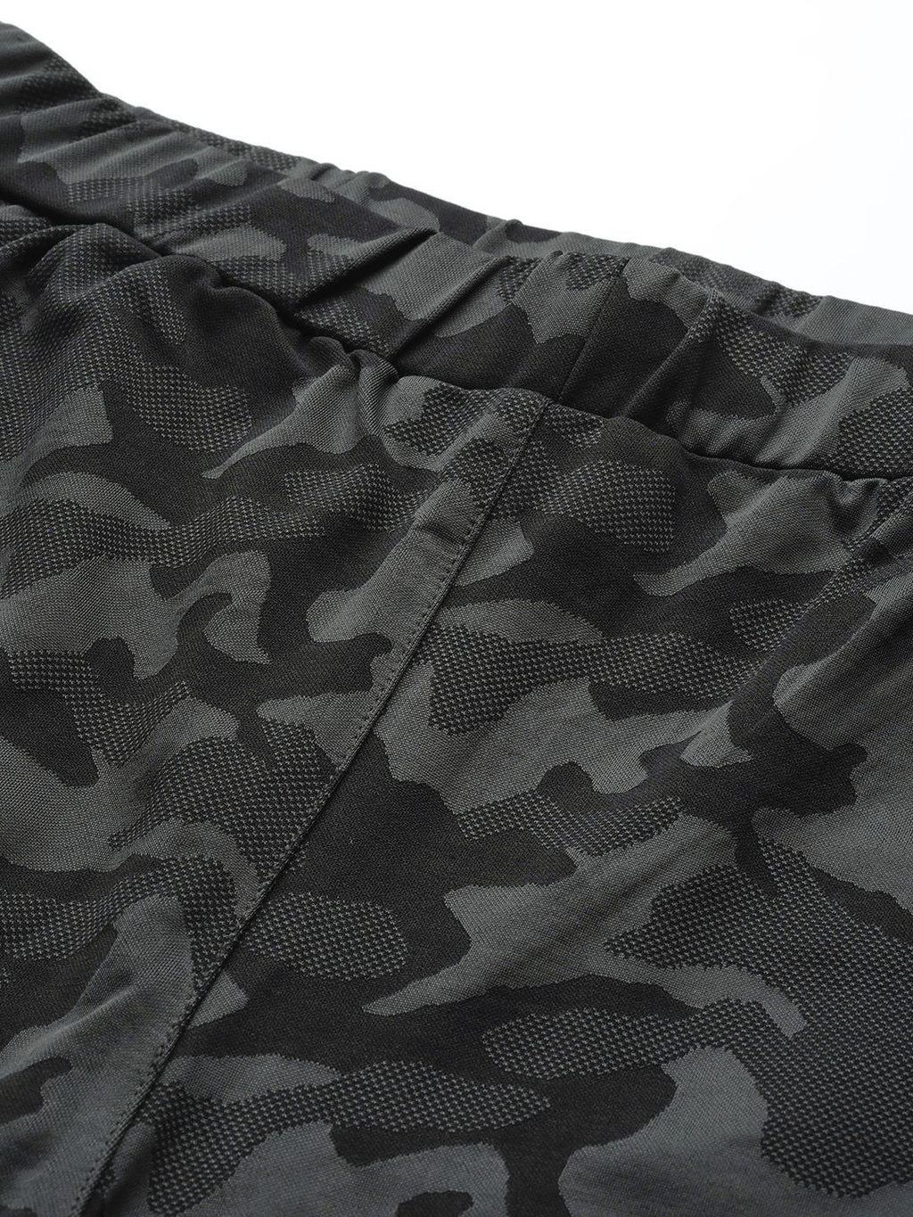  Fuaark Men Black & Charcoal Grey Slim Fit Camouflage Printed Training Joggers
