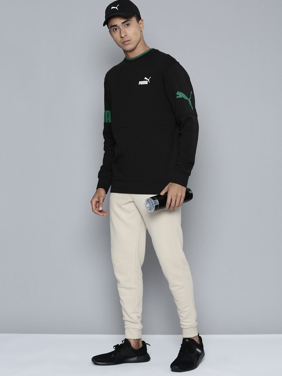  Puma POWER Colorblock Brand Logo Printed Sweatshirt