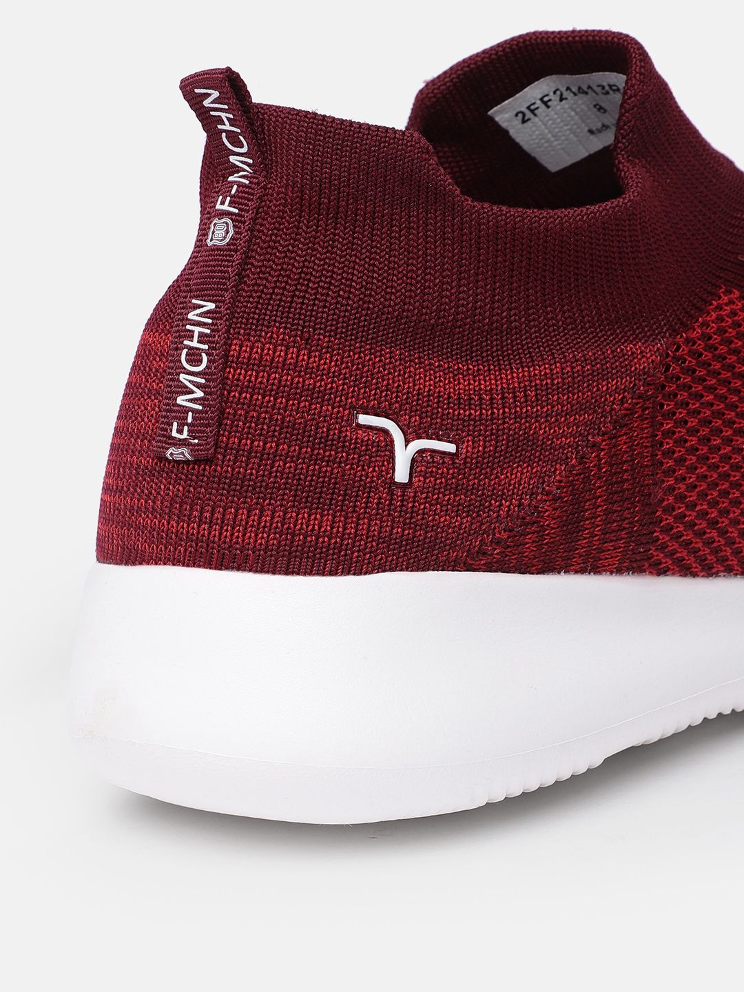  Flying Machine Men Burgundy Solid Lumin Walking Shoes