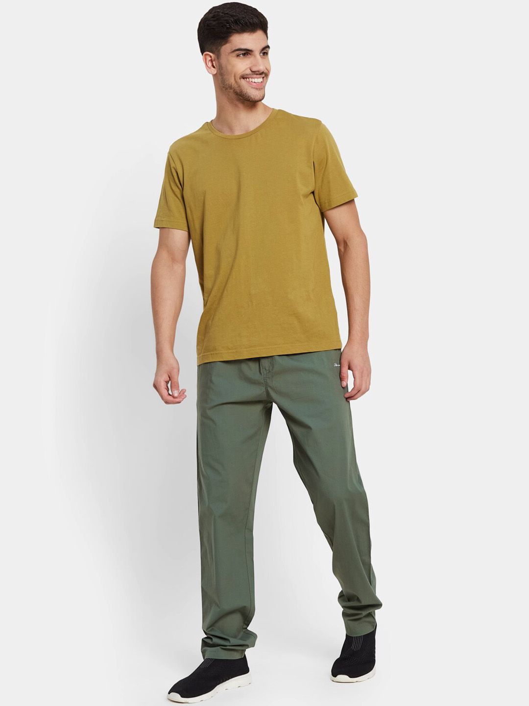  Octave Men Pure Cotton Mid-Rise Sports Track Pants