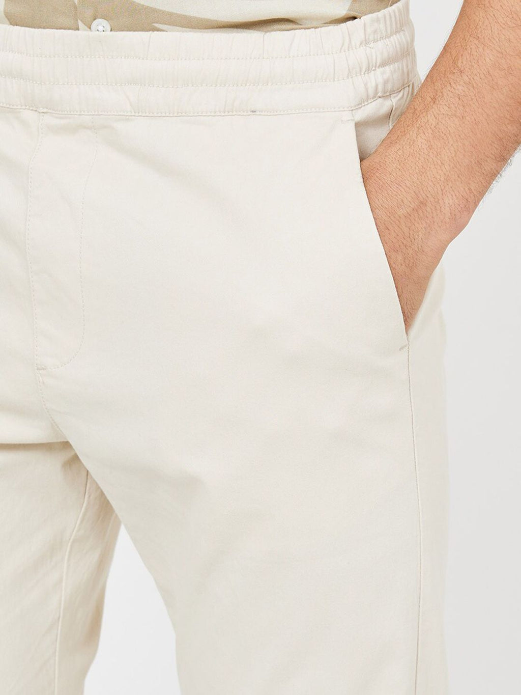  Styli Men Beige Mid-Rise Slim-Fit Pure Cotton Track Pants