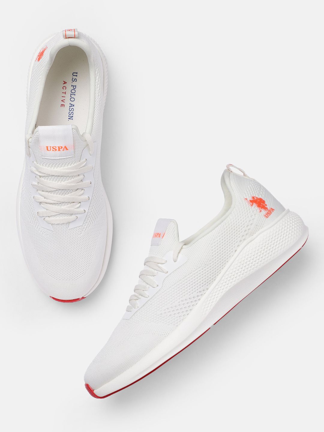  U.S. Polo Assn. Men Off White Textile LEBRON 3.0 Walking Shoes