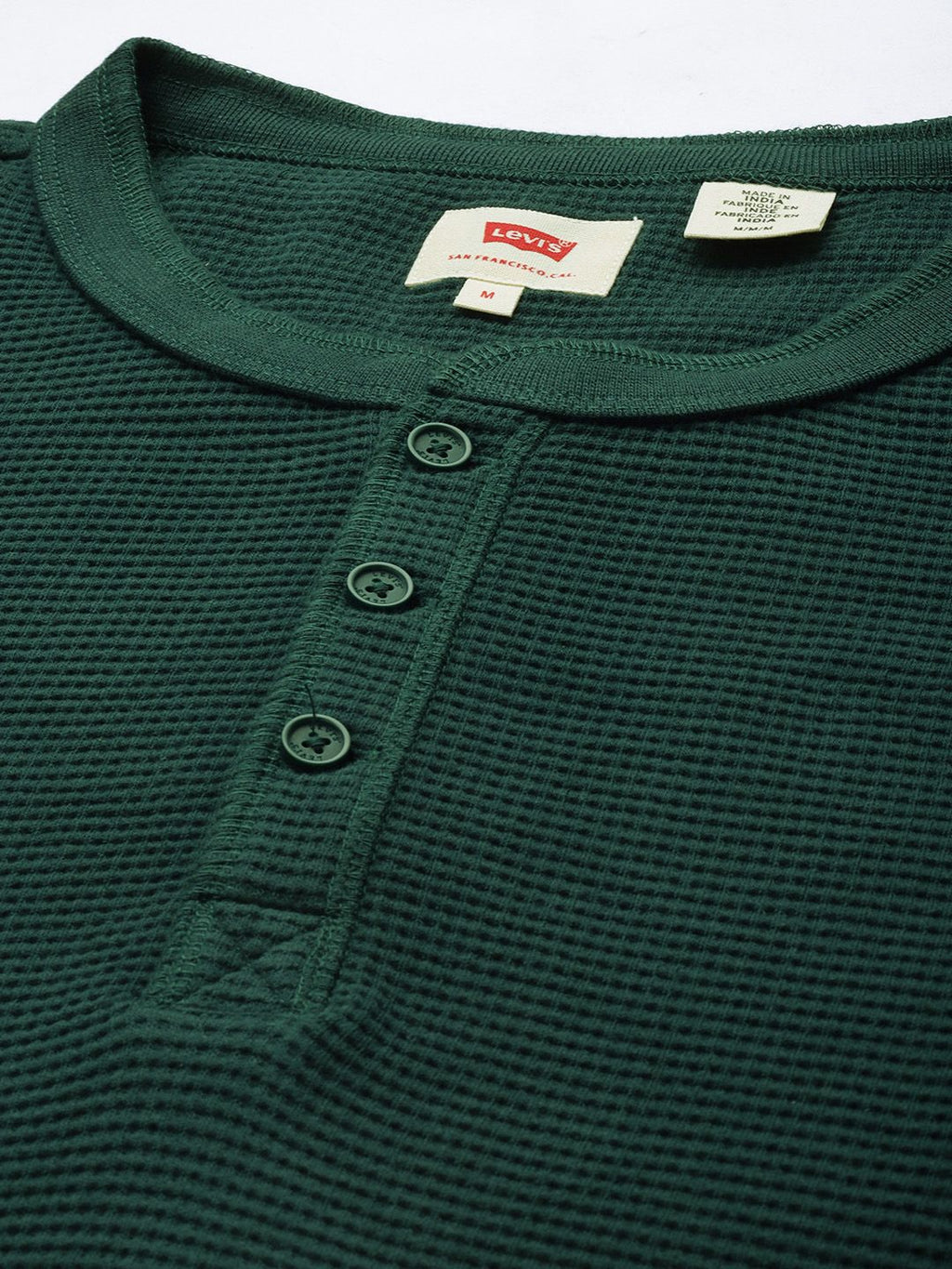  Levis Men Self-designed Henley Neck Pure Cotton Sweatshirt
