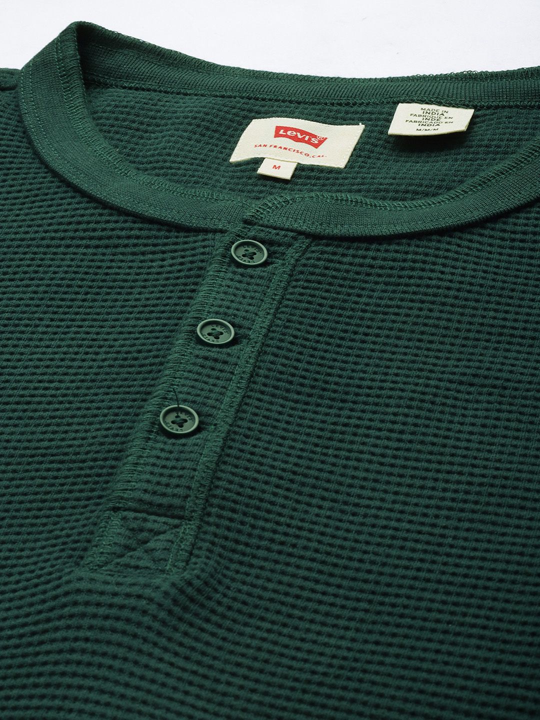 Levis Men Self-designed Henley Neck Pure Cotton Sweatshirt