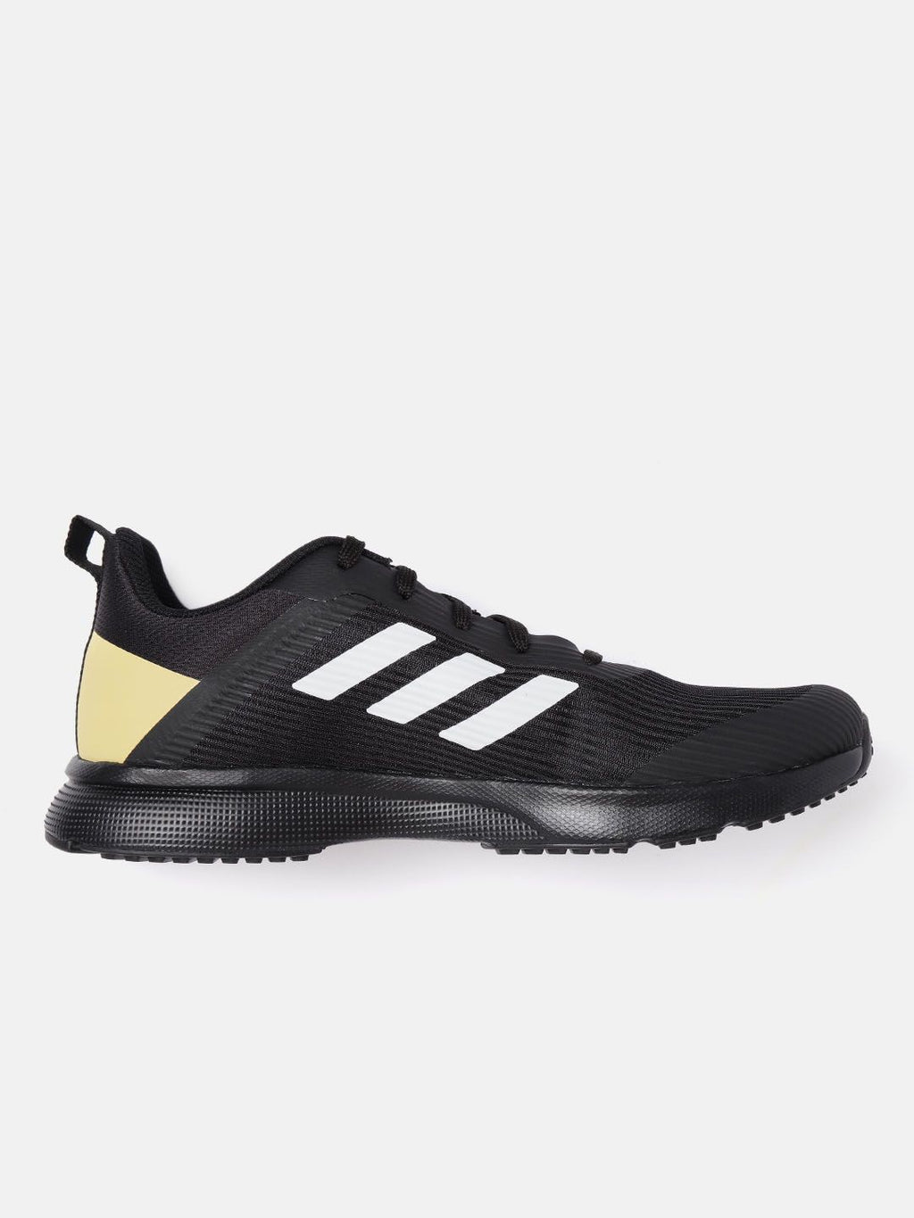  ADIDAS Men Black Self Striped Racard Running Shoes
