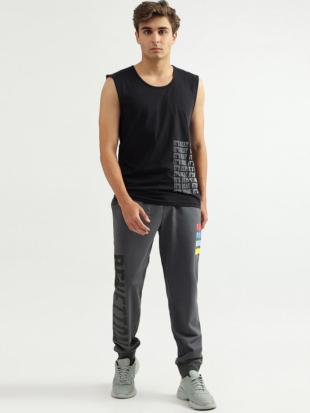  United Colors Of Benetton Men Printed Cotton Jogger