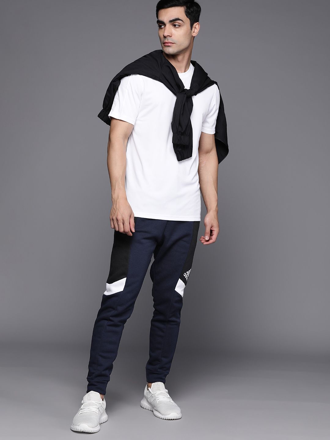  ADIDAS Men Essentials Colourblocked Joggers