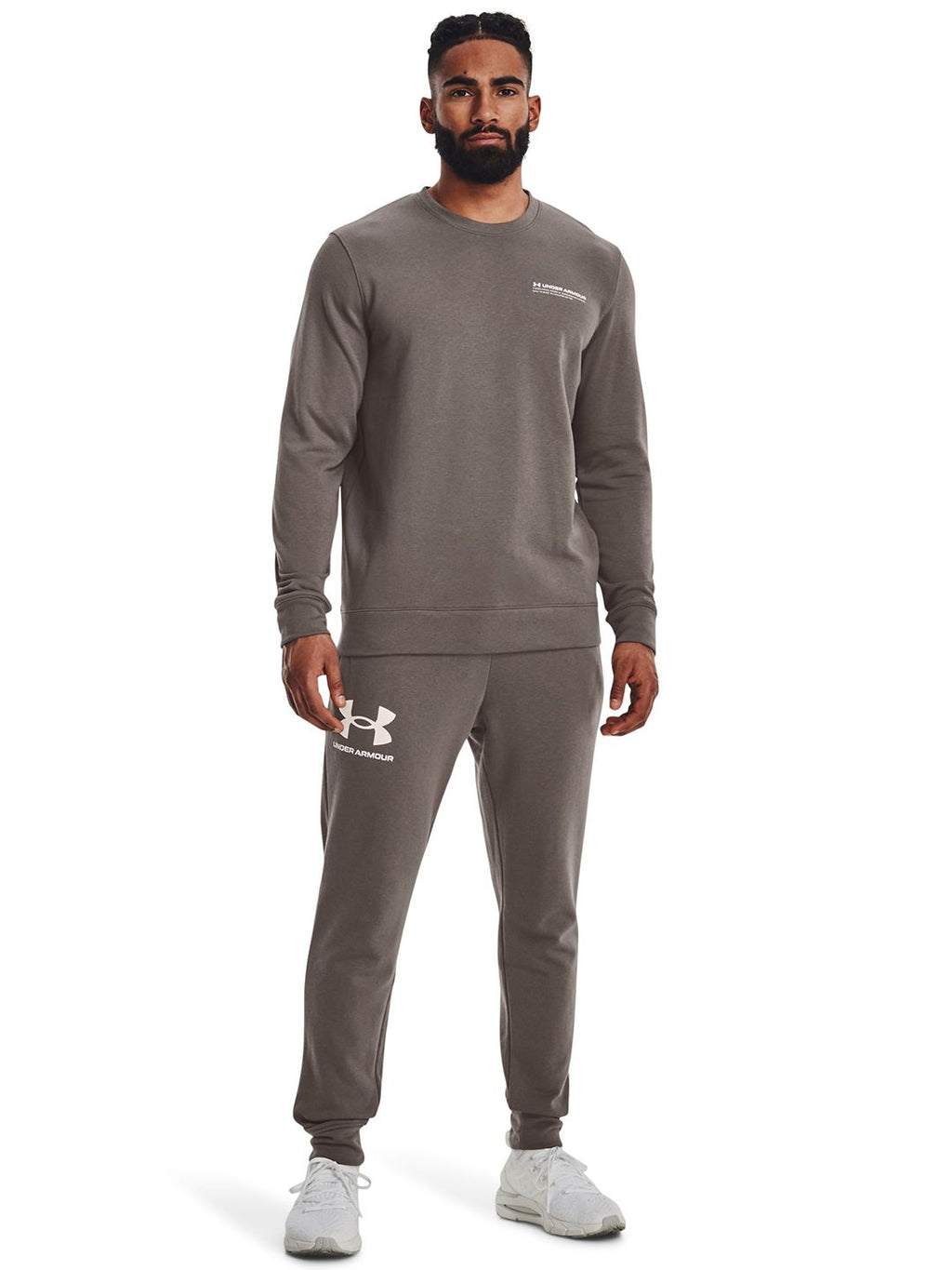  UNDER ARMOUR Men Brand Logo Printed UA RIVAL TERRY Joggers