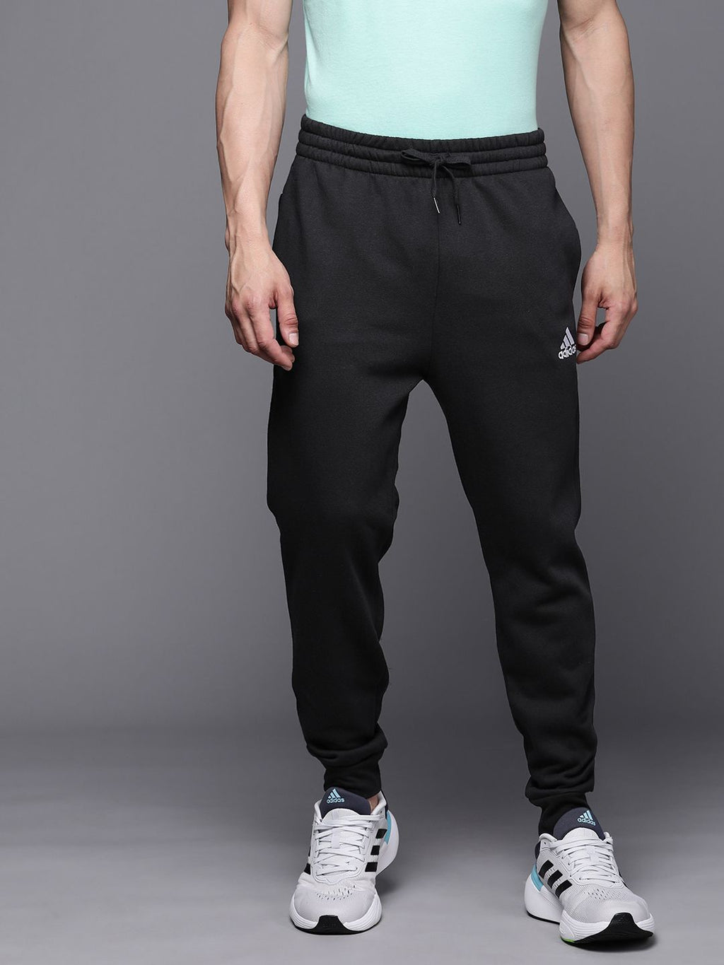  ADIDAS Men Essentials Fleece Solid Feel Cozy Tapered Joggers