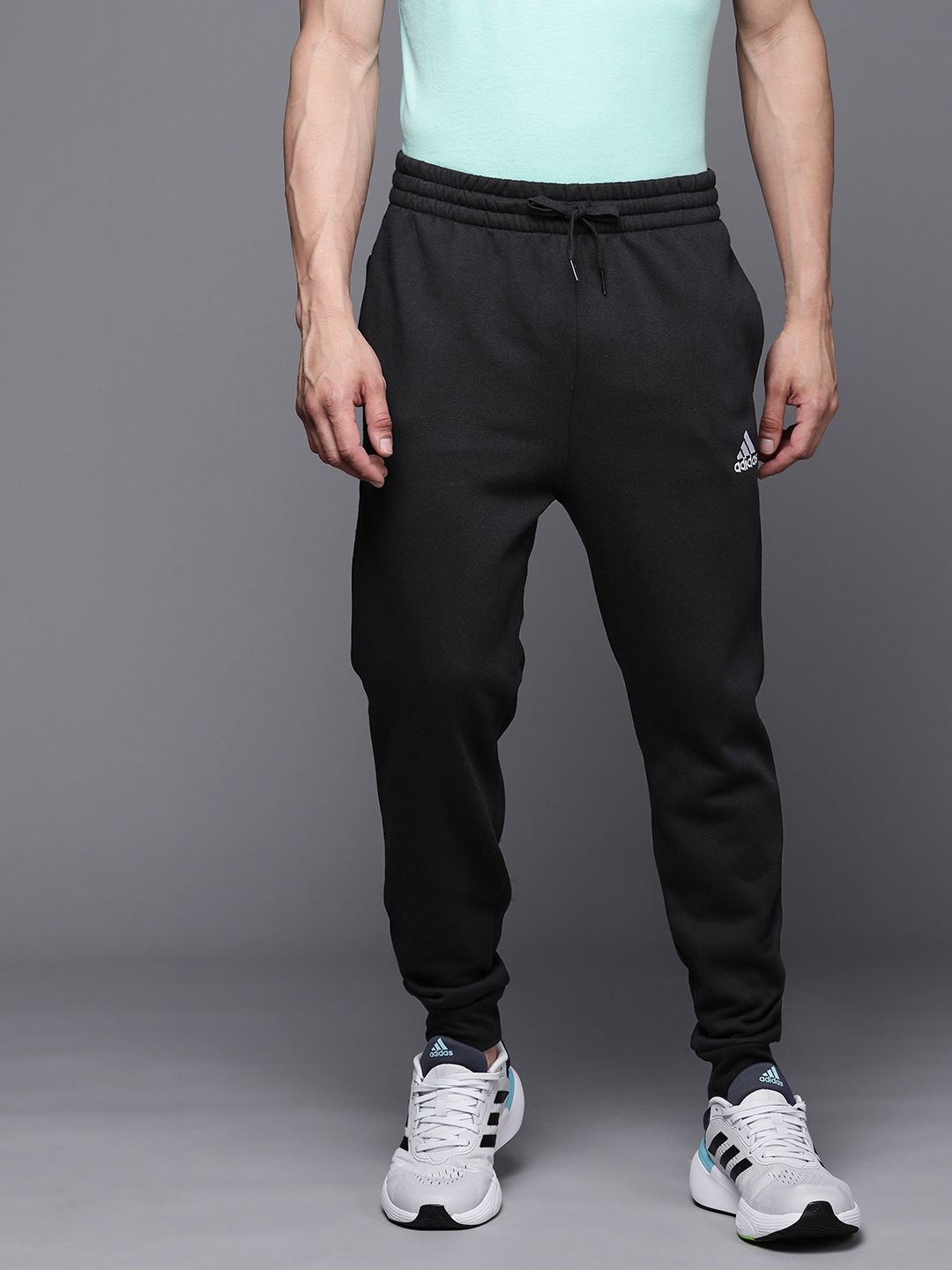  ADIDAS Men Essentials Fleece Solid Feel Cozy Tapered Joggers
