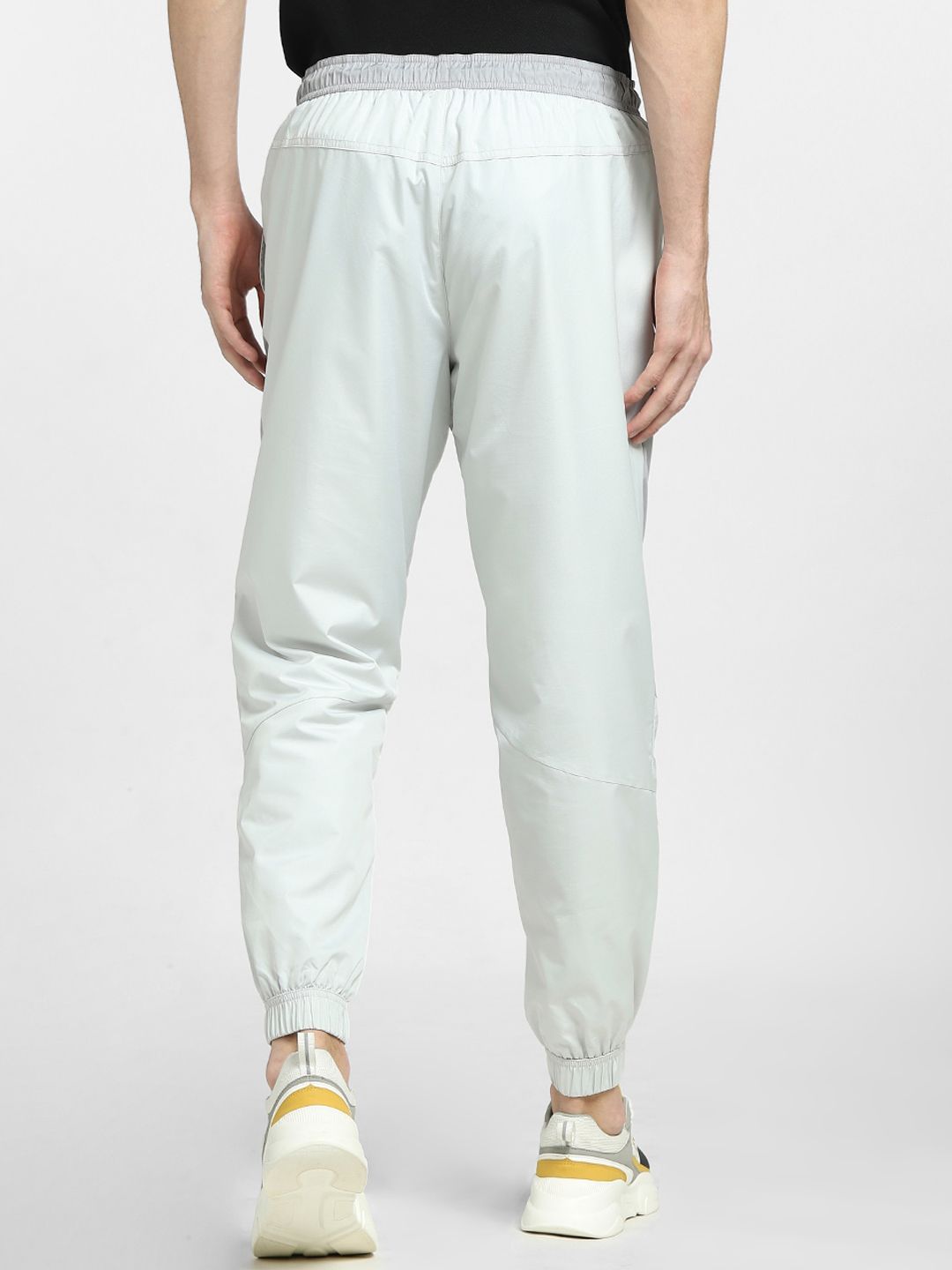  Jack & Jones Men White Solid Cotton Joggers