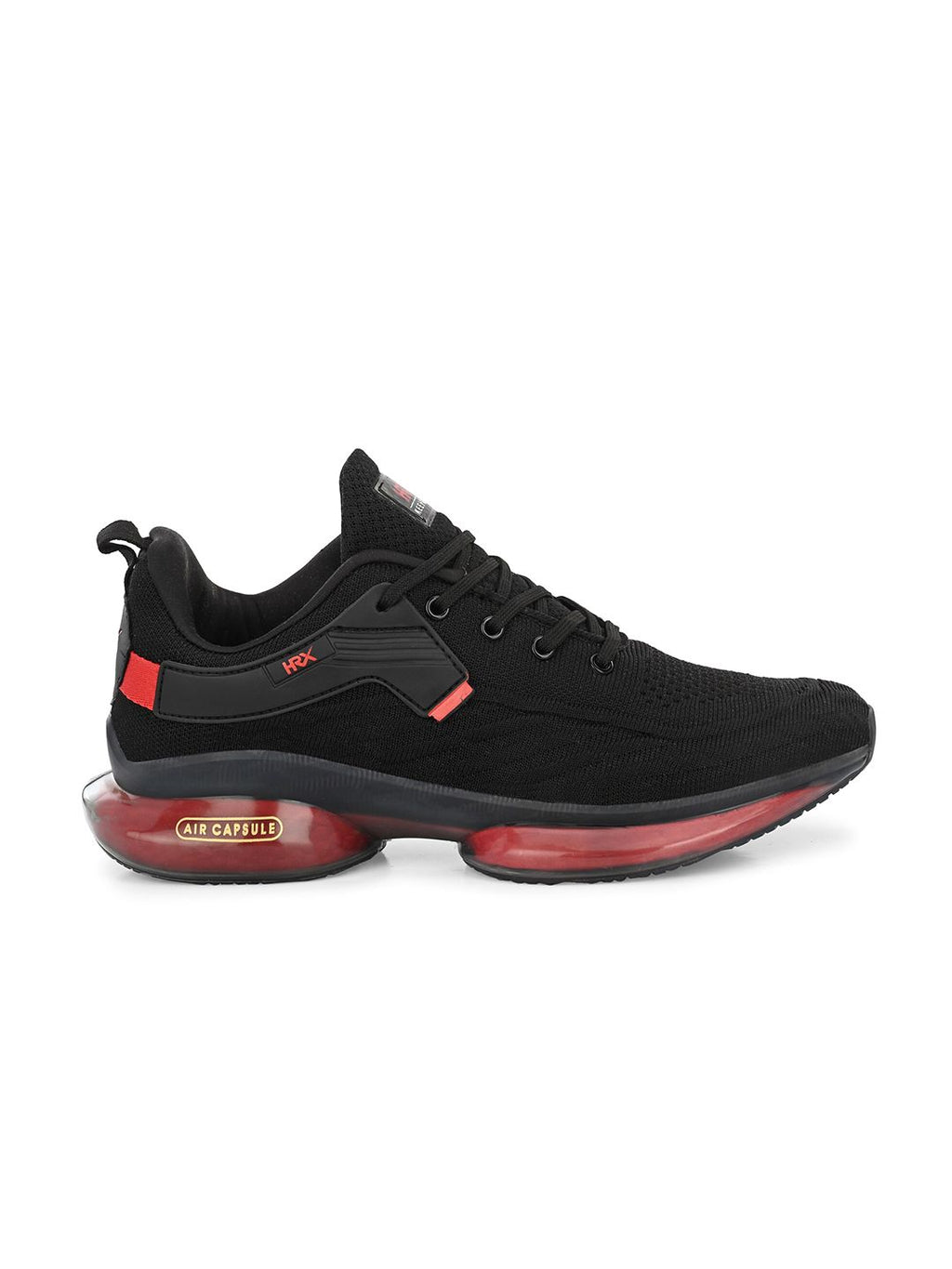  HRX By Hrithik Roshan Men Black & Red Mesh Non-Marking Walking Shoes