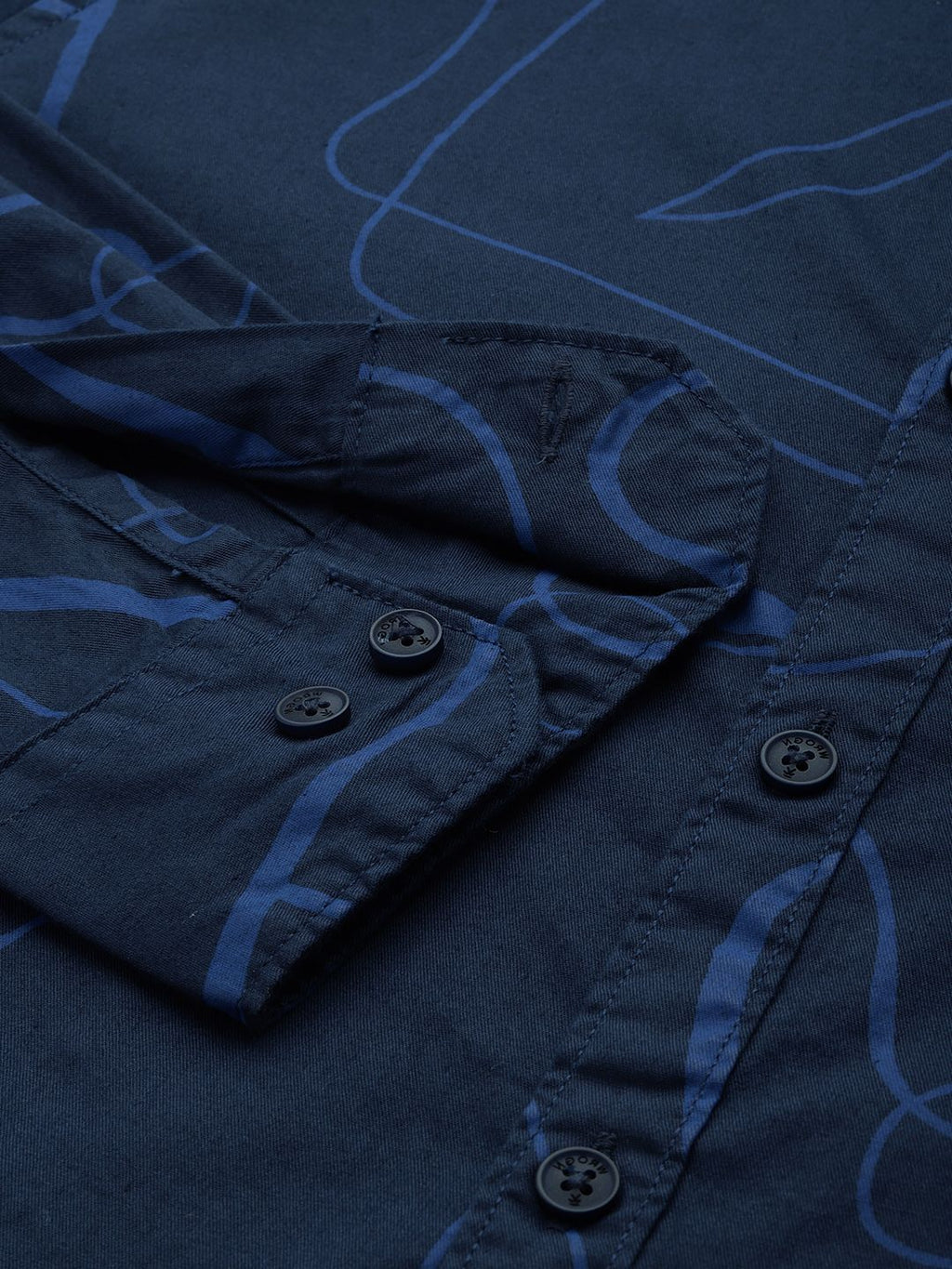  WROGN Slim Fit Abstract Printed Pure Cotton Casual Shirt