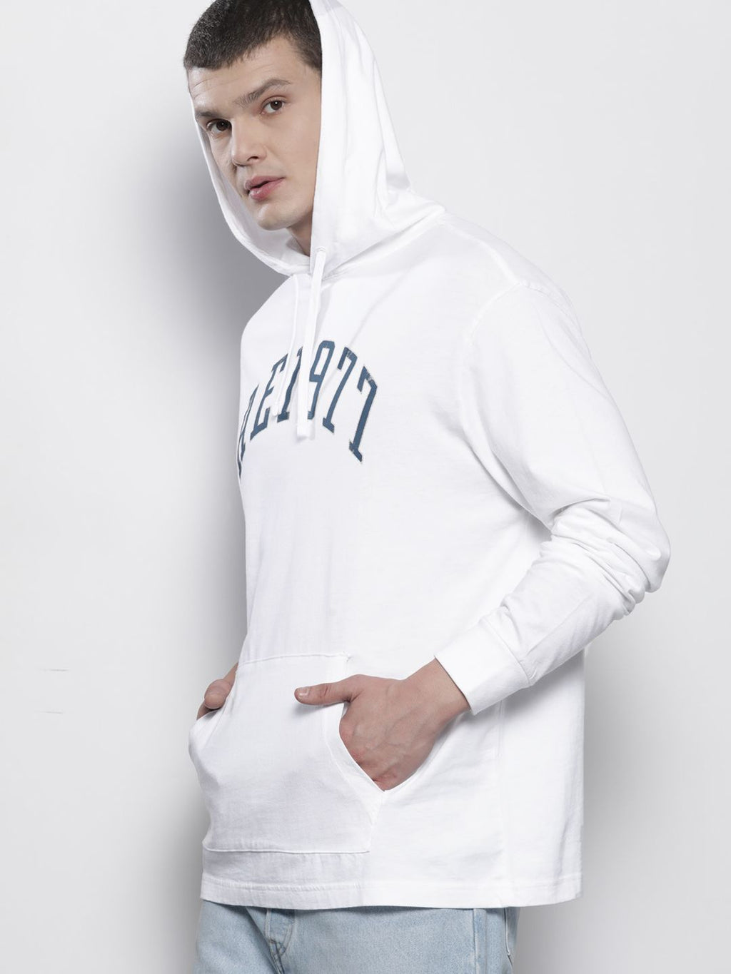  AMERICAN EAGLE OUTFITTERS Printed Pure Cotton Hooded Sweatshirt