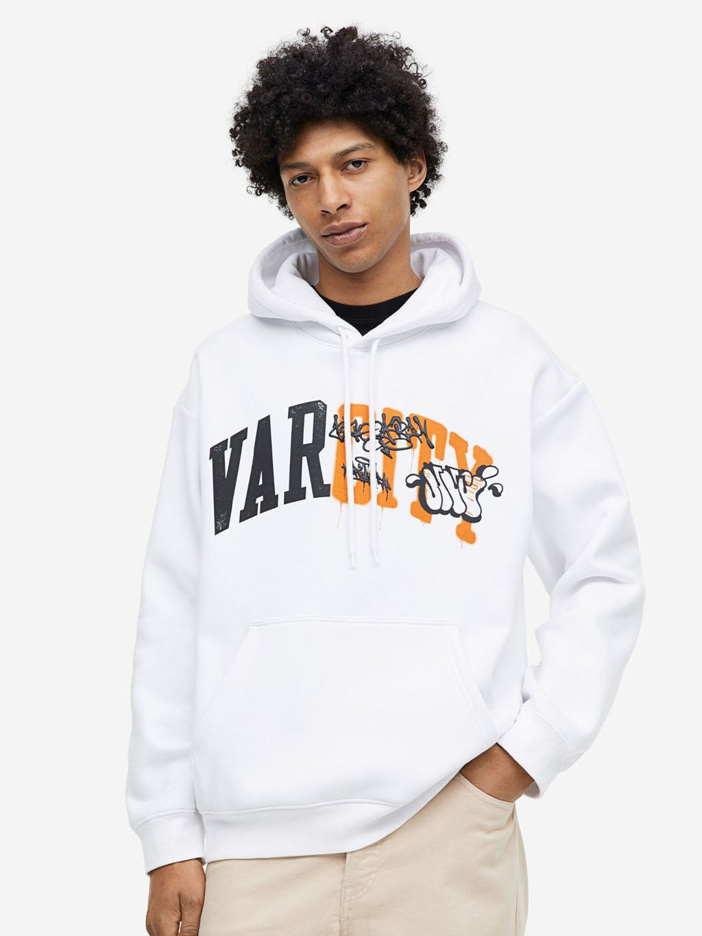  H&M Relaxed Fit Printed Hoodie