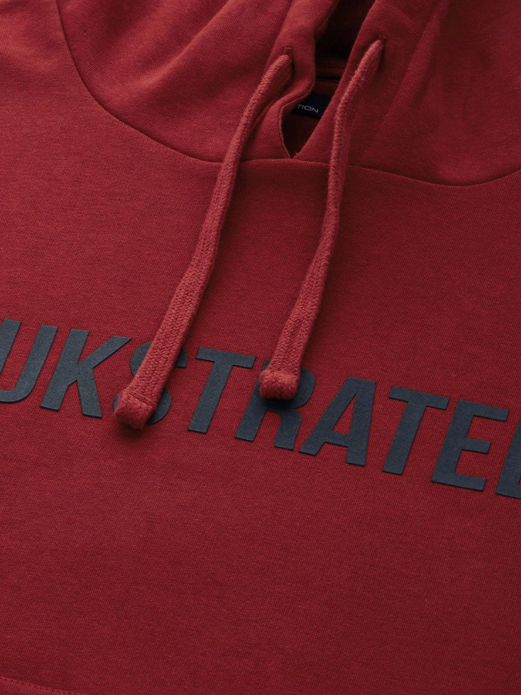  French Connection Men Red Brand Logo Printed Hooded Sweatshirt