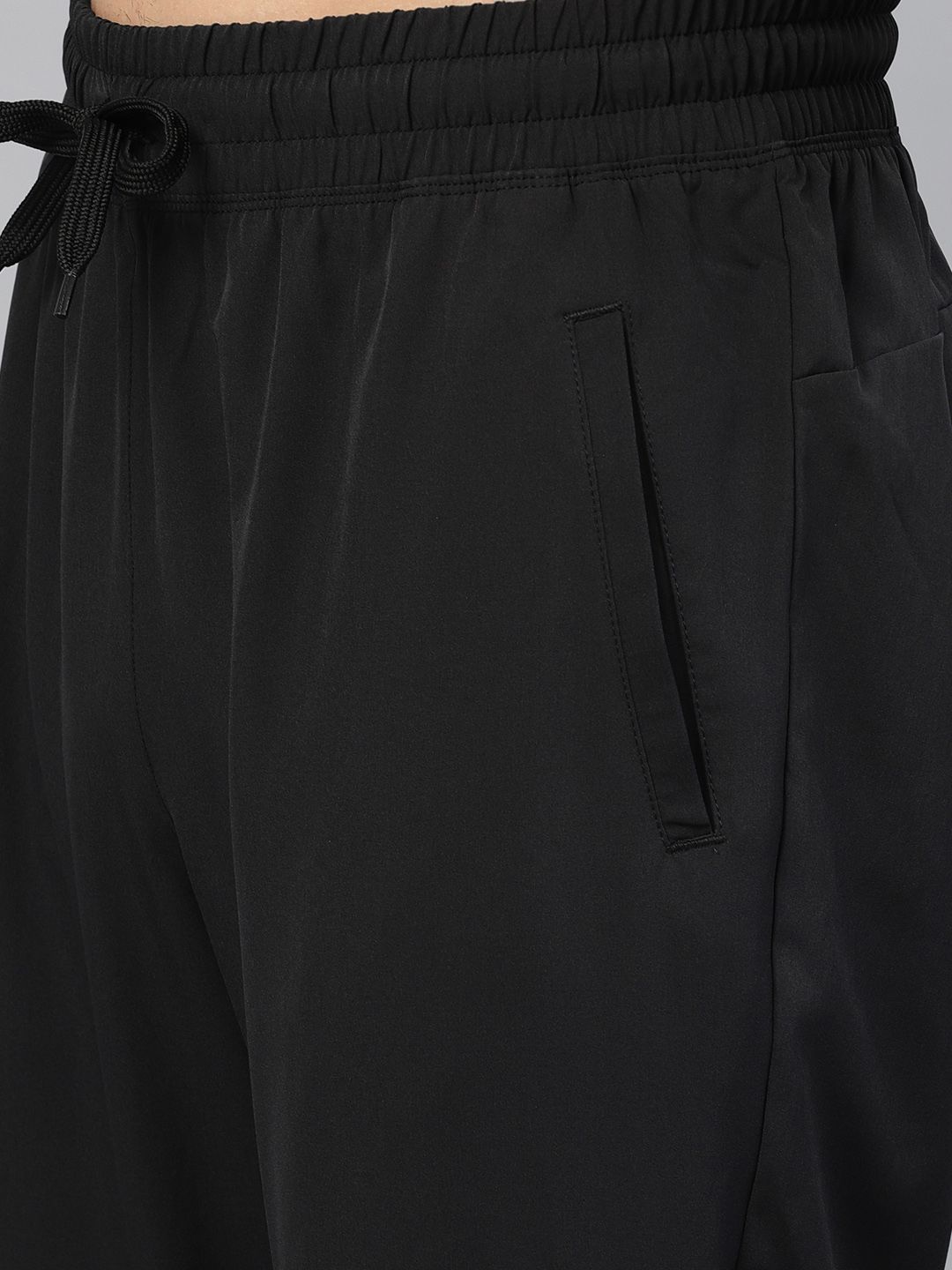 HRX By Hrithik Roshan Men Black Solid Slim Fit Rapid-Dry Running Track Pants