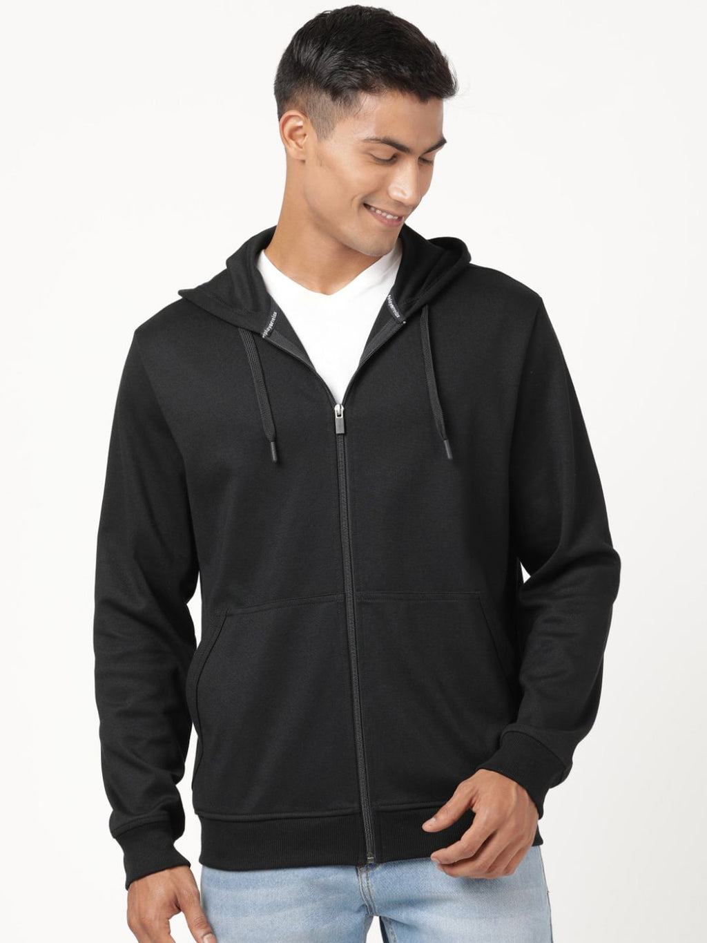  Jockey Men Black Hooded Sweatshirt