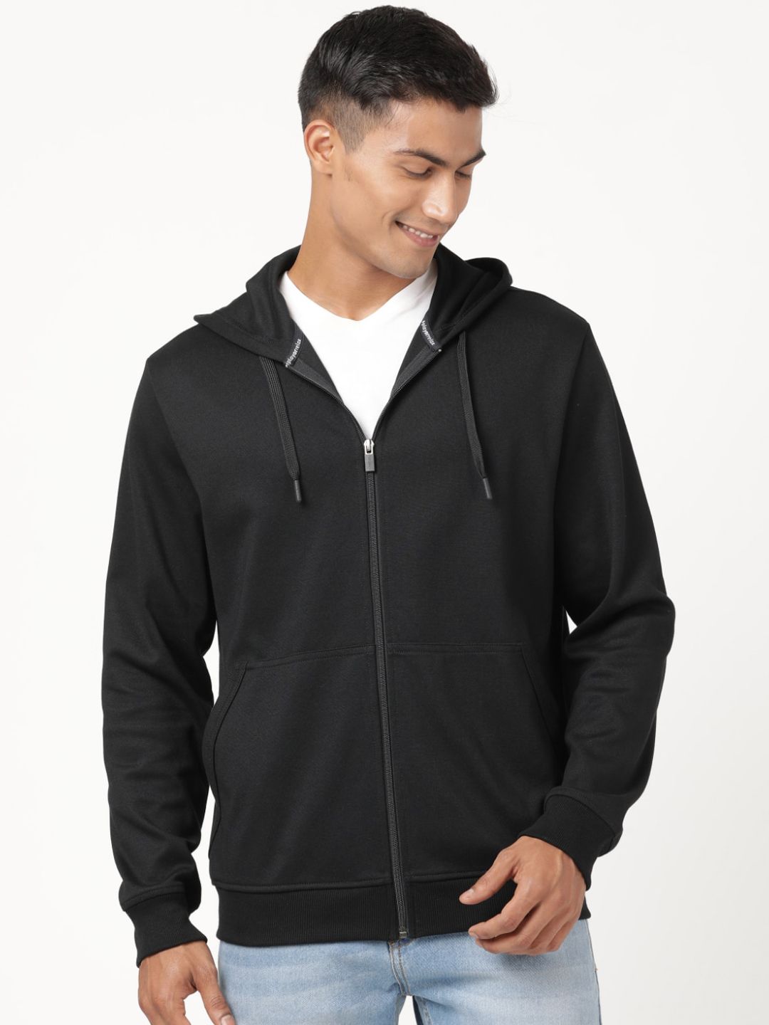  Jockey Men Black Hooded Sweatshirt