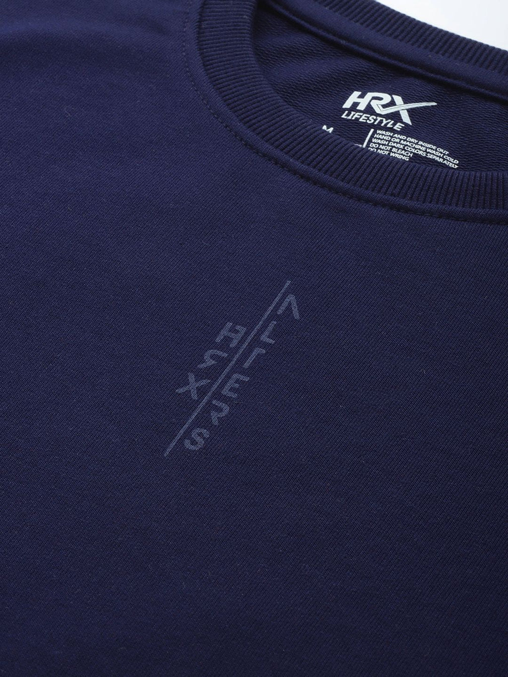  HRX By Hrithik Roshan Men Navy Blue Printed Sweatshirt