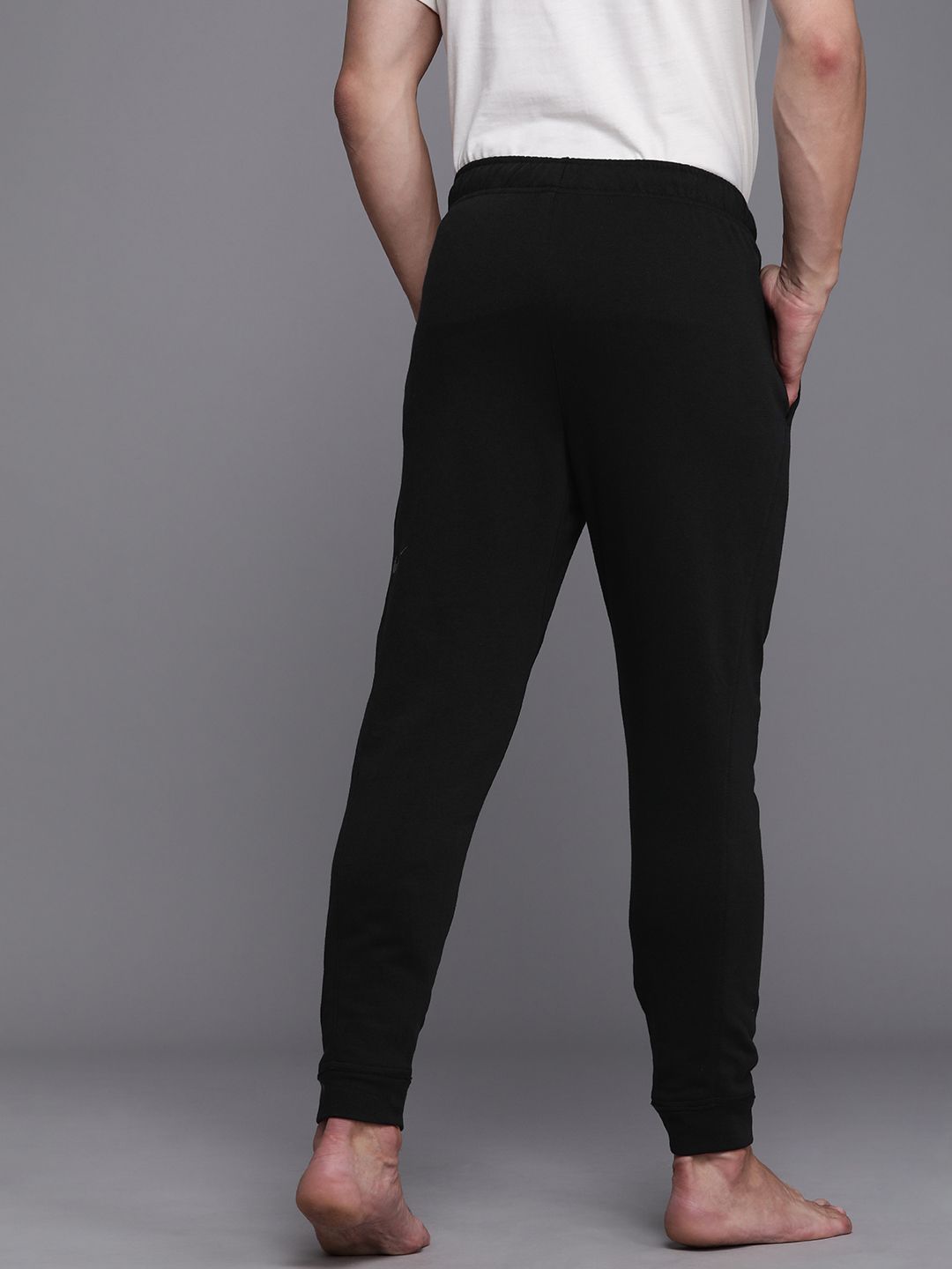  Nike Men Black Solid Yoga Dri-FIT Joggers