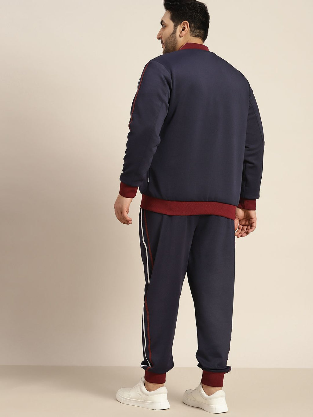  Sztori Men Plus Size Tracksuit With Stripes