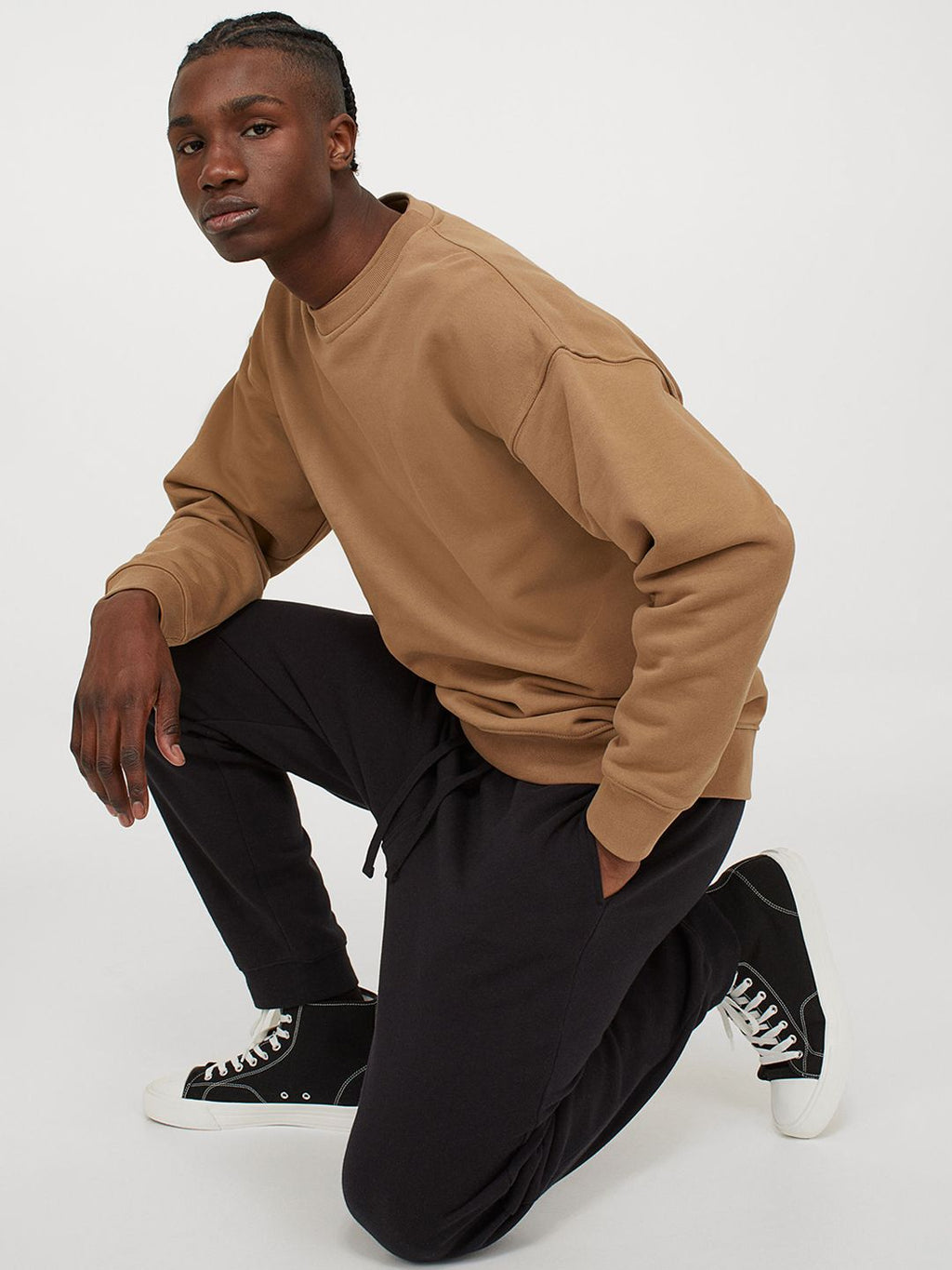  H&M Men Black Regular Fit Joggers