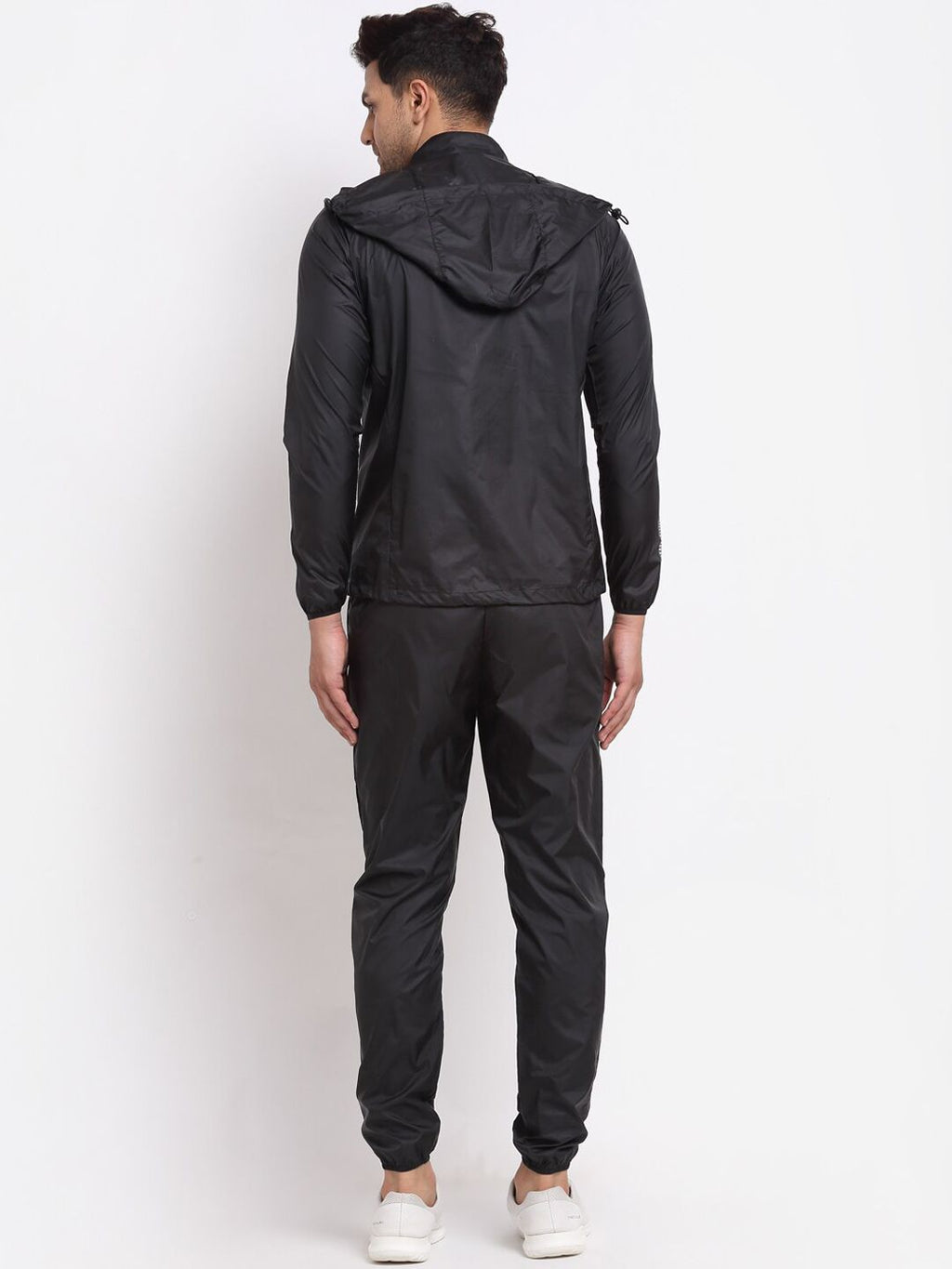  Invincible Men Black Solid Tracksuit
