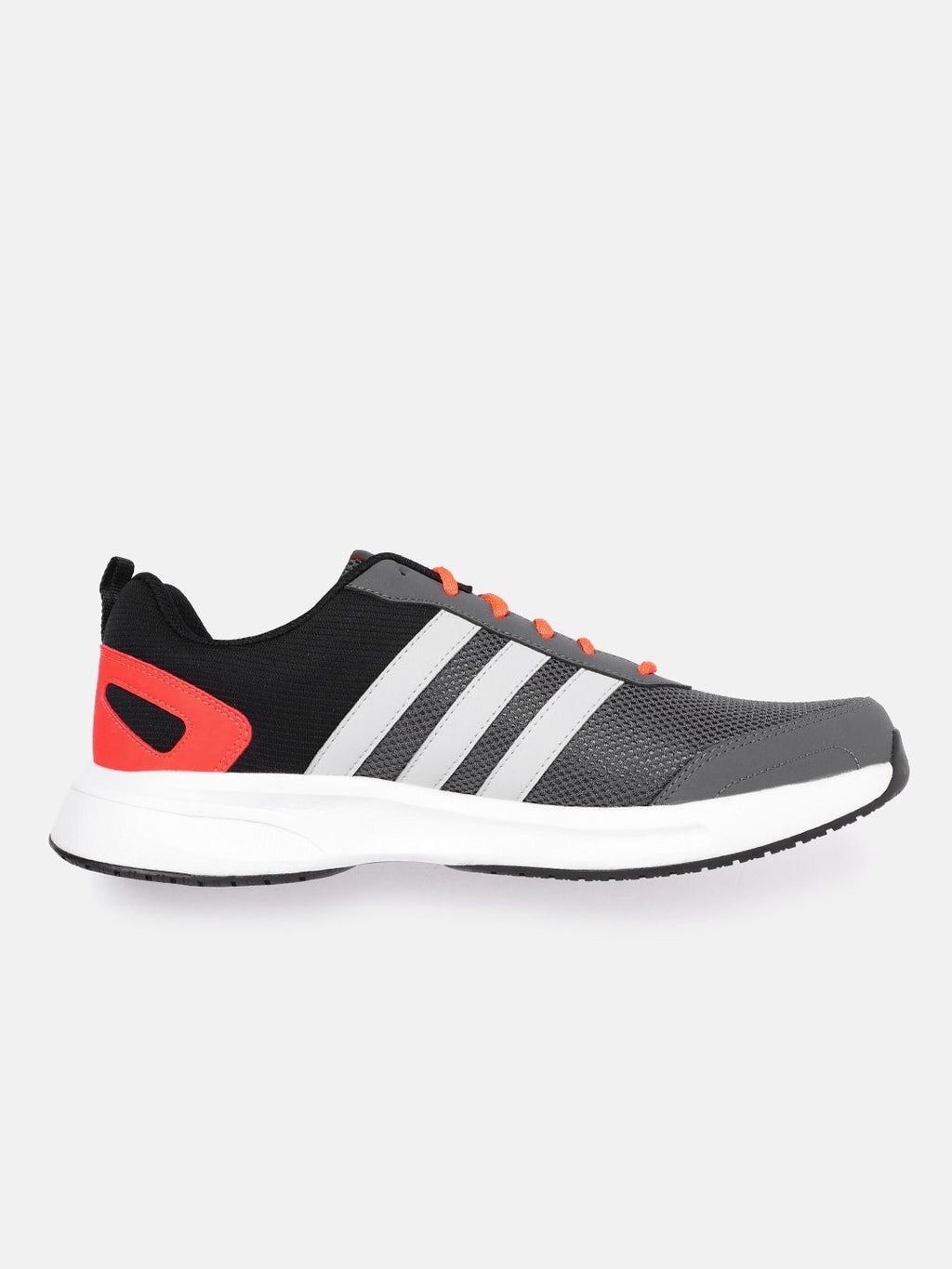  ADIDAS Men Charcoal Grey Woven Design Adiglide Running Shoes