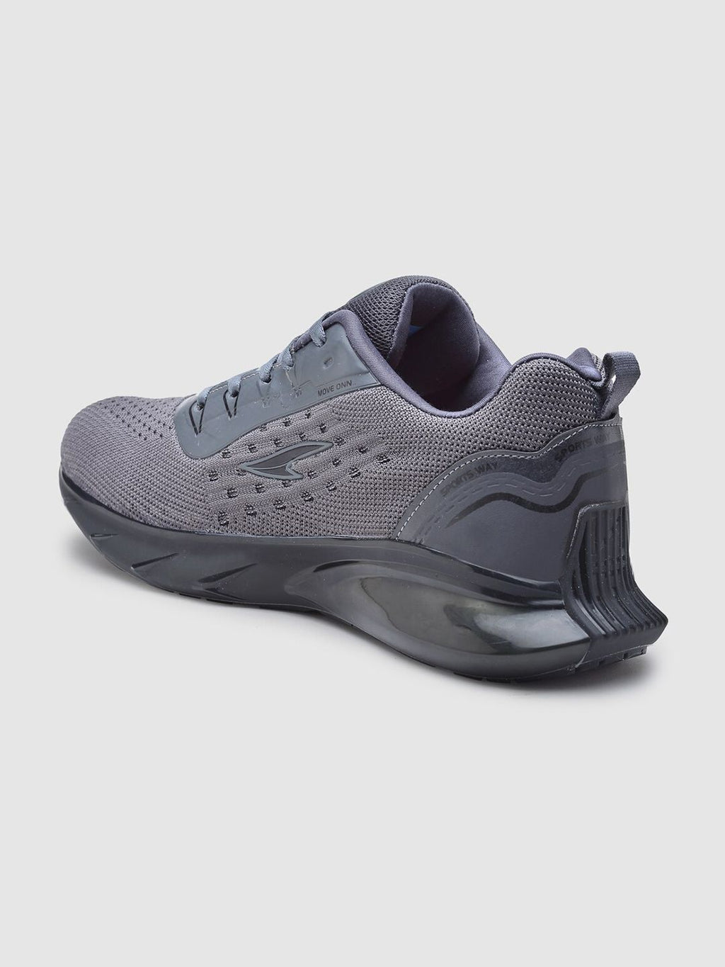  ASIAN Men Grey Mesh Running Non-Marking Shoes
