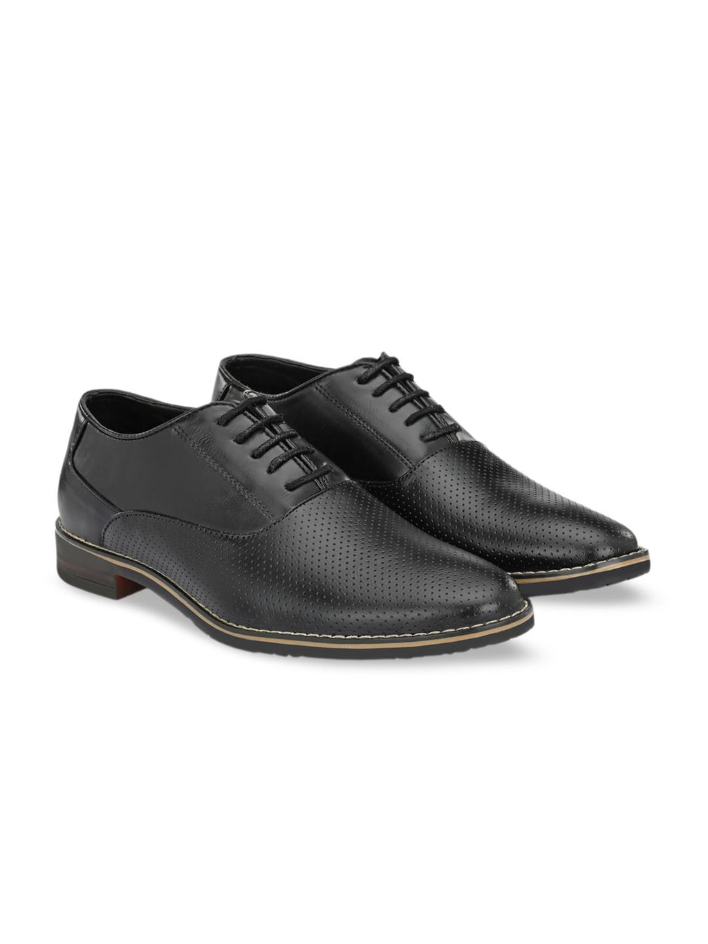  ATTITUDIST Men Textured Formal Oxfords