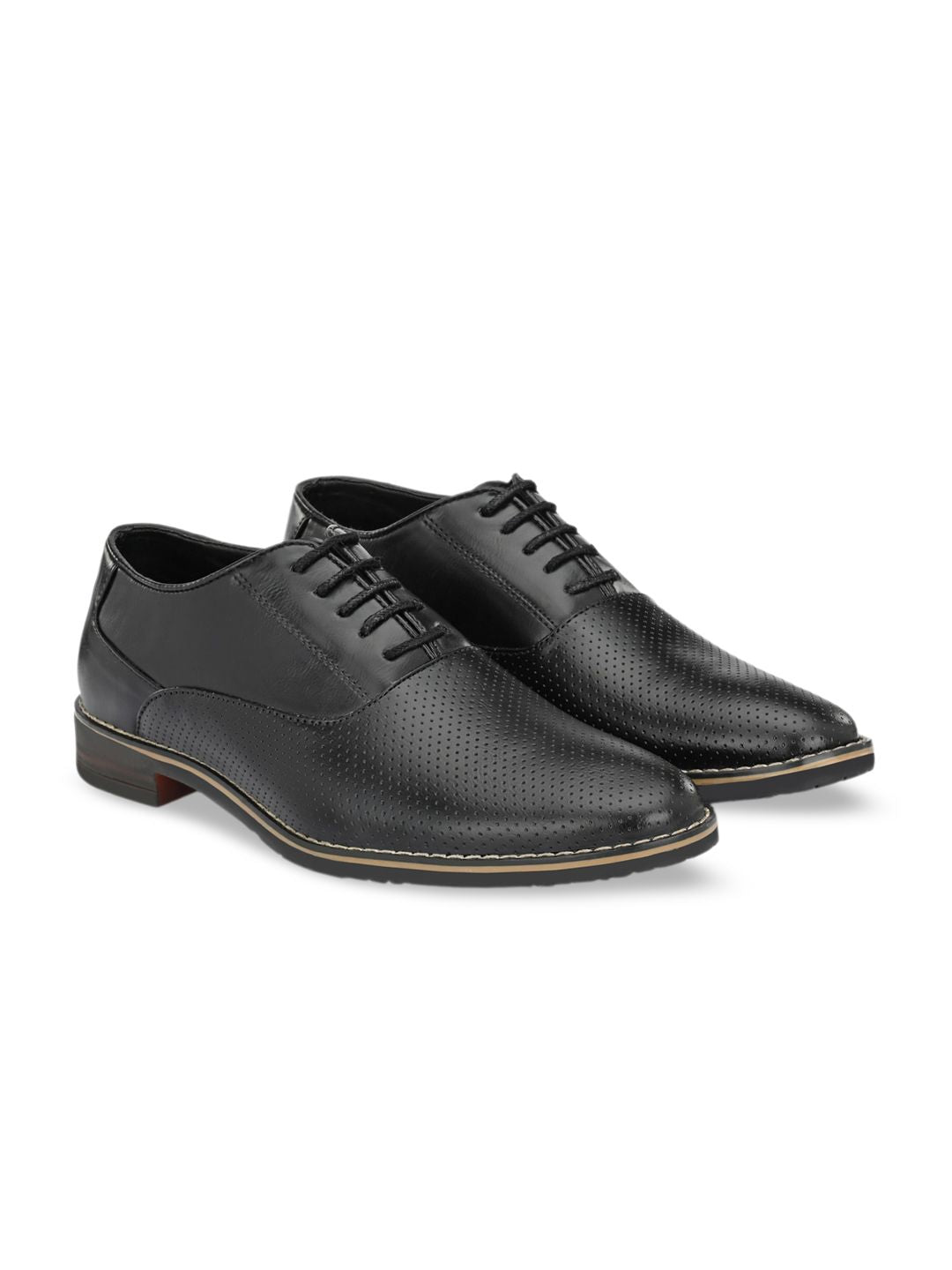  ATTITUDIST Men Textured Formal Oxfords