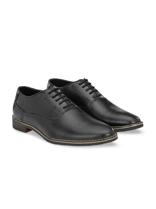  ATTITUDIST Men Textured Formal Oxfords