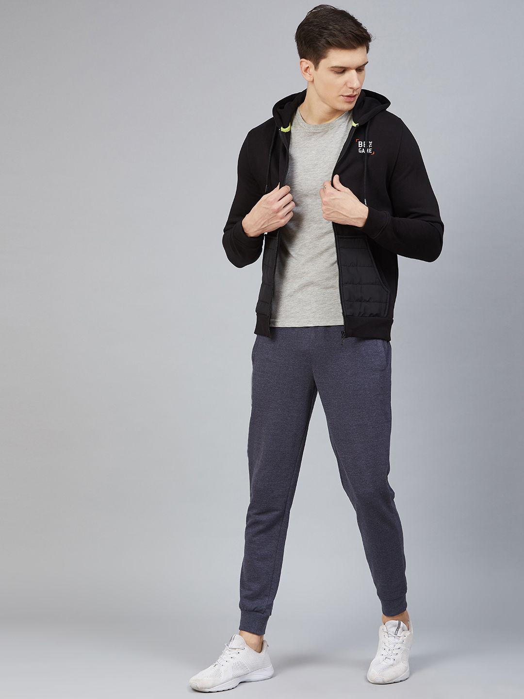  Alcis Men Black Solid Hooded Sweatshirt