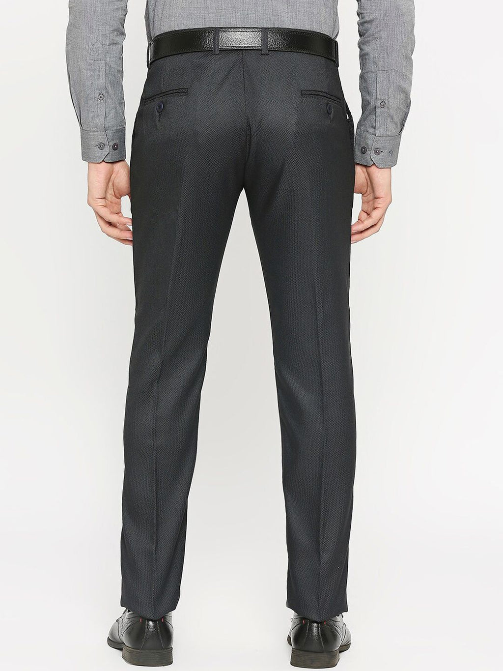  Solemio Men Mid-Rise Plain Formal Trousers
