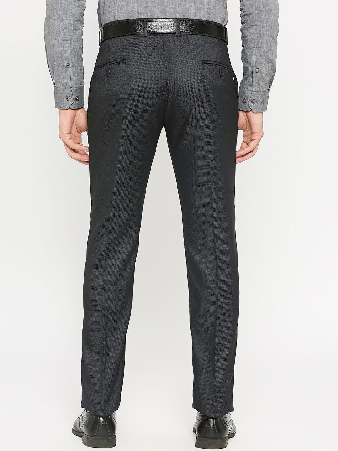  Solemio Men Mid-Rise Plain Formal Trousers