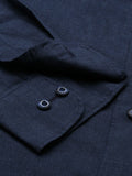 U.S. Polo Assn. U S Polo Assn Men Navy Blue Solid Tailored Fit Pure Cotton Casual Shirt