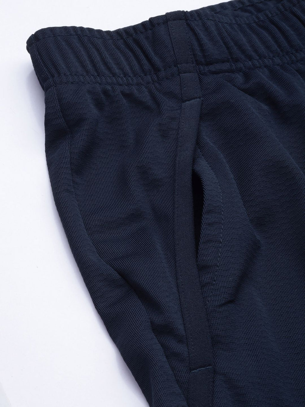  Nike Men Navy Blue Solid Standard FitMid Rise AS M NK DF EPIC KNIT Track Pants